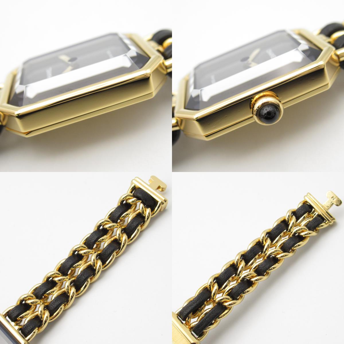 Chanel Premiere M Watch Gold Plated Leather