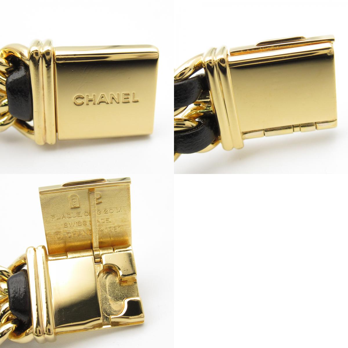 Chanel Premiere M Watch Gold Plated Leather