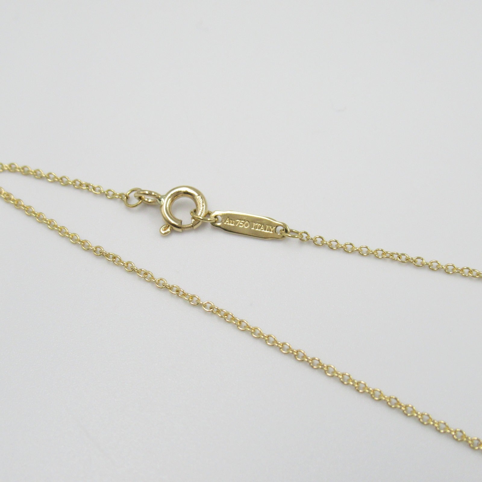 Tiffany & Co T Smile Diamond Necklace K18 YG