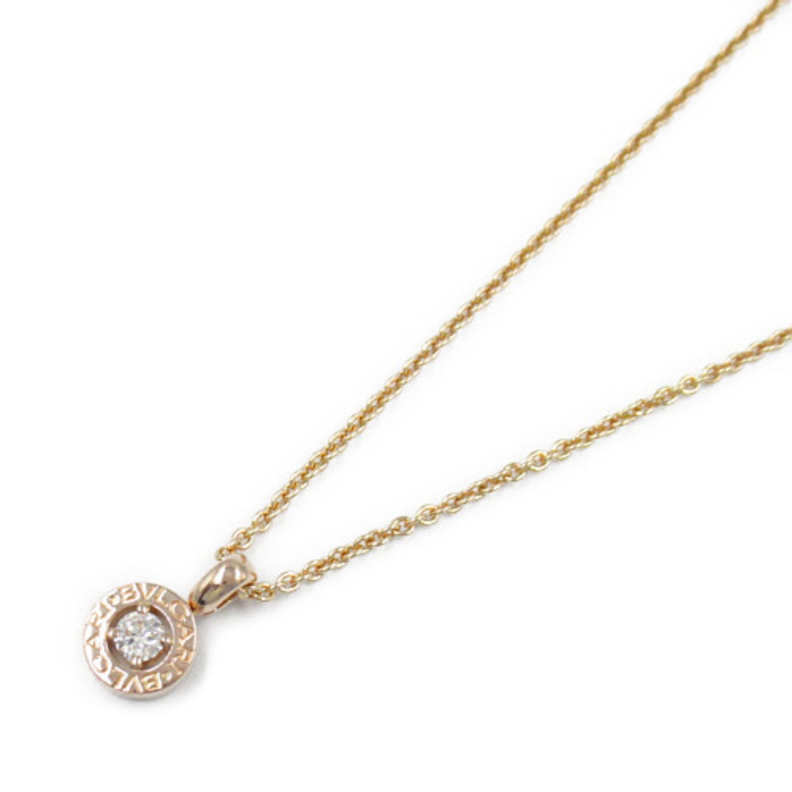 Bvlgari Diamond Necklace K18PG Pink Gold