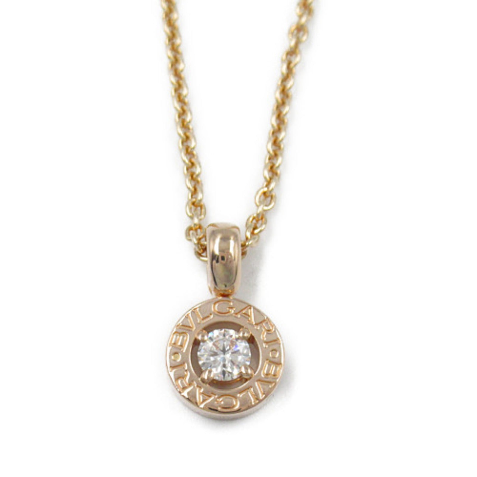 Bvlgari Diamond Necklace K18PG Pink Gold