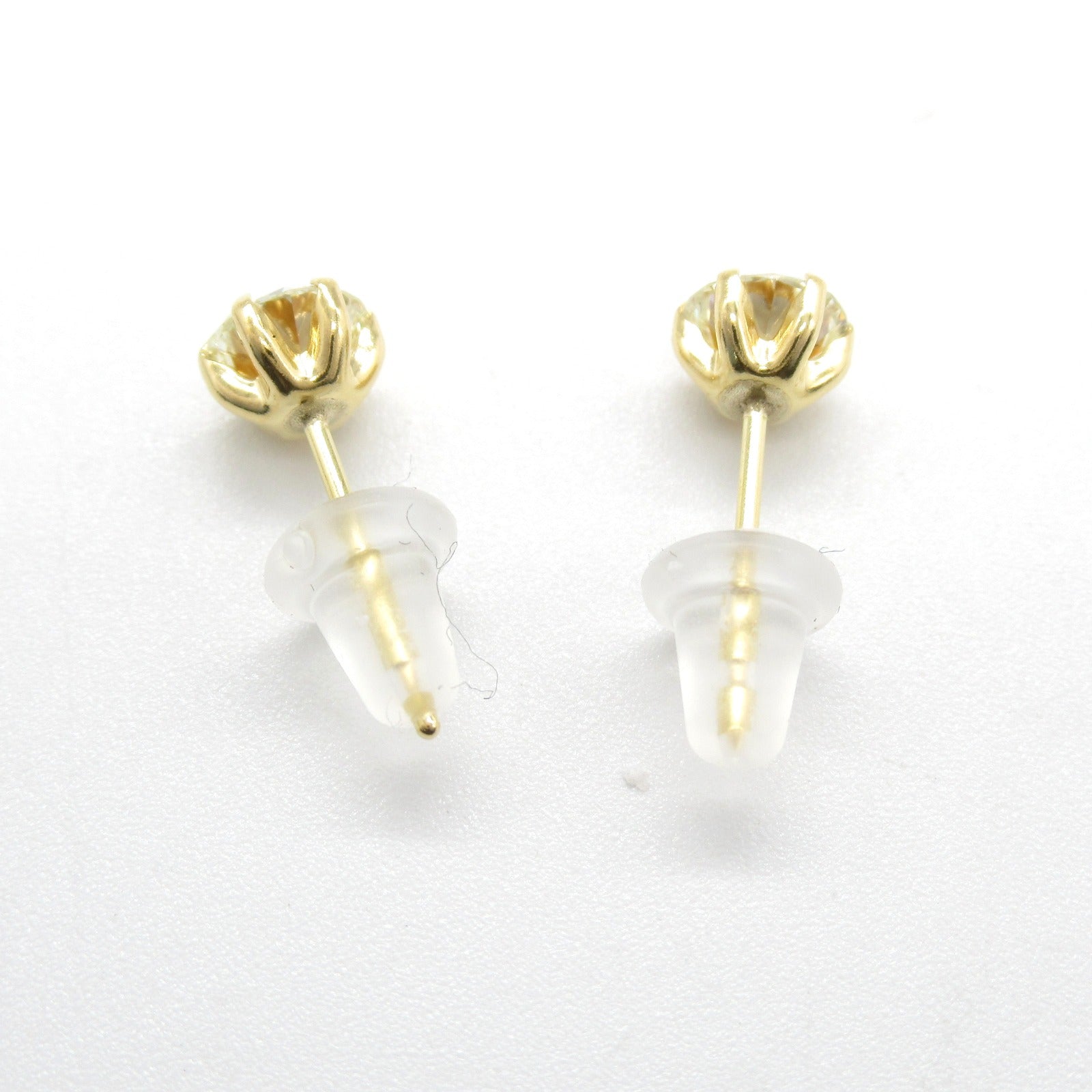 Diamond Earrings K18 Yellow Gold Jewelry