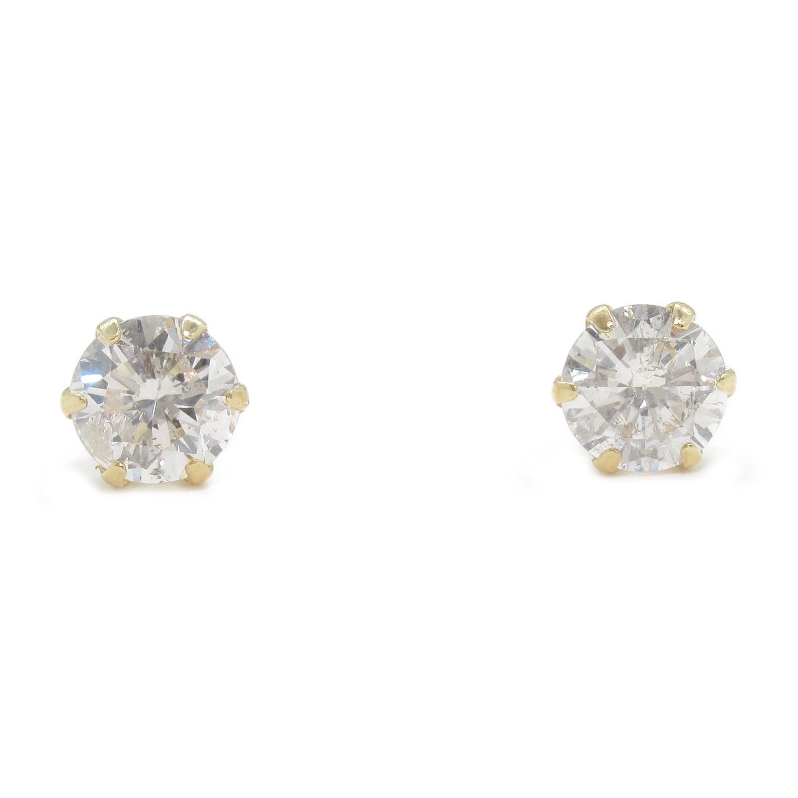 Diamond Earrings K18 Yellow Gold Jewelry