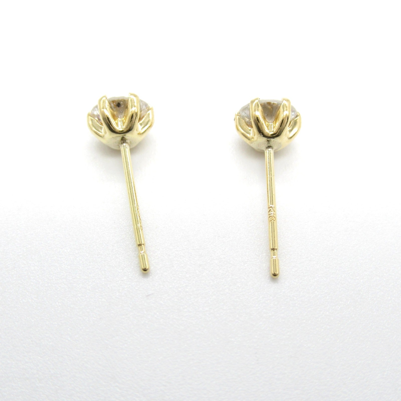 Diamond Earrings K18 Yellow Gold Jewelry