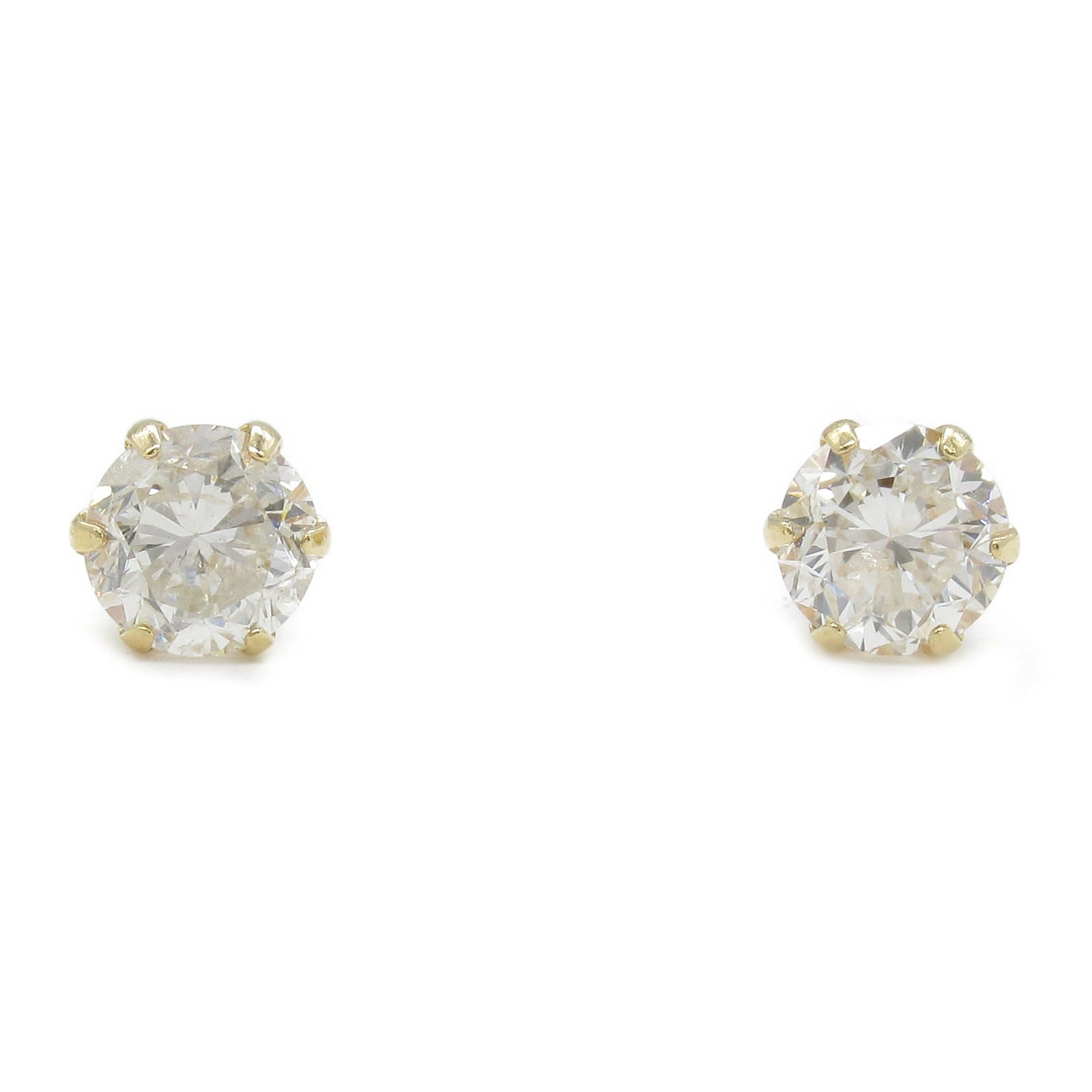 Diamond Earrings K18 Yellow Gold Jewelry