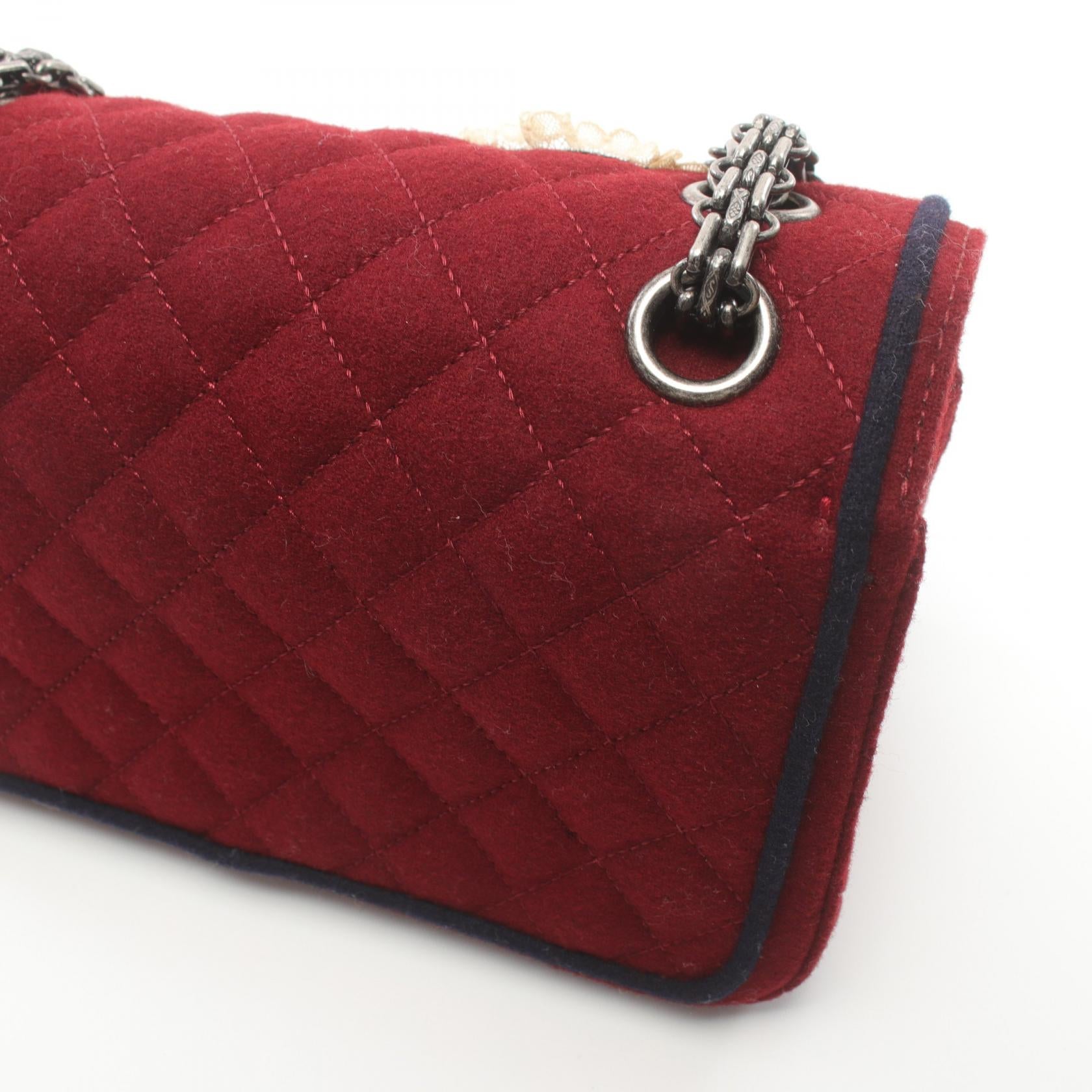 Chanel 2.55 Wool Flap Shoulder Bag