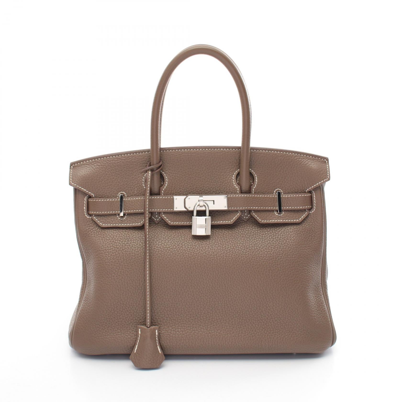 Hermes Birkin 30 Handbag Clemence Beige