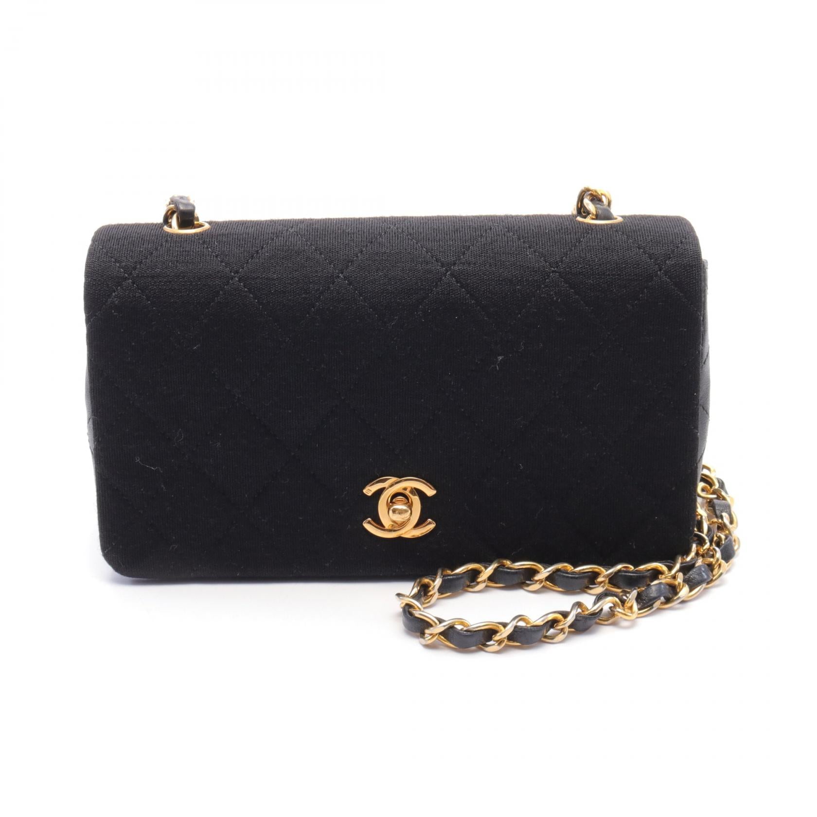 Chanel Mini Matelasse Leather Cotton Shoulder Bag