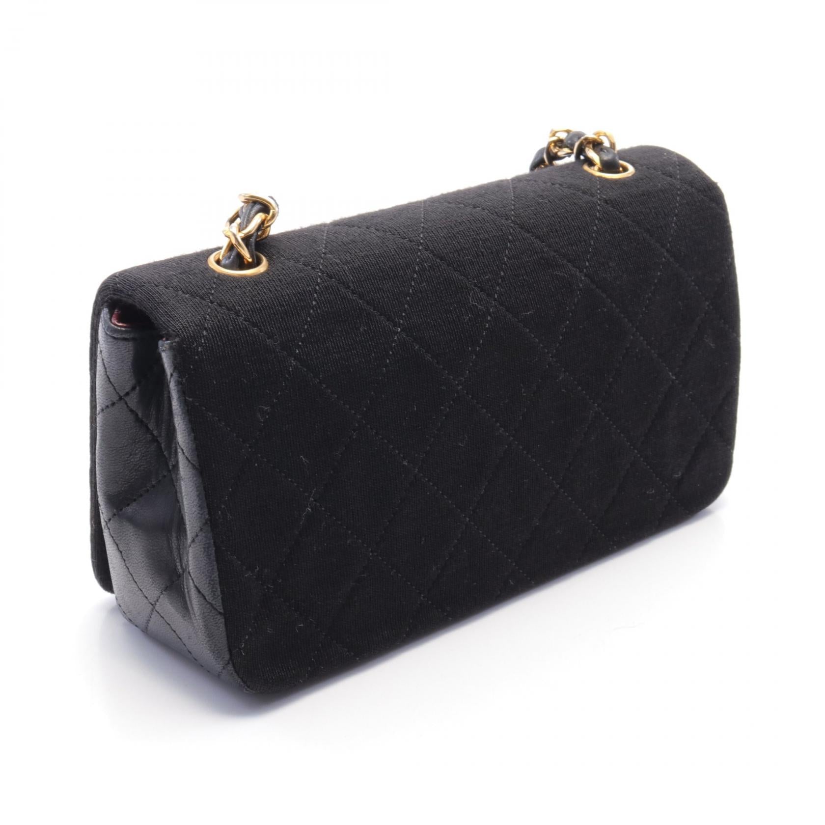 Chanel Mini Matelasse Leather Cotton Shoulder Bag