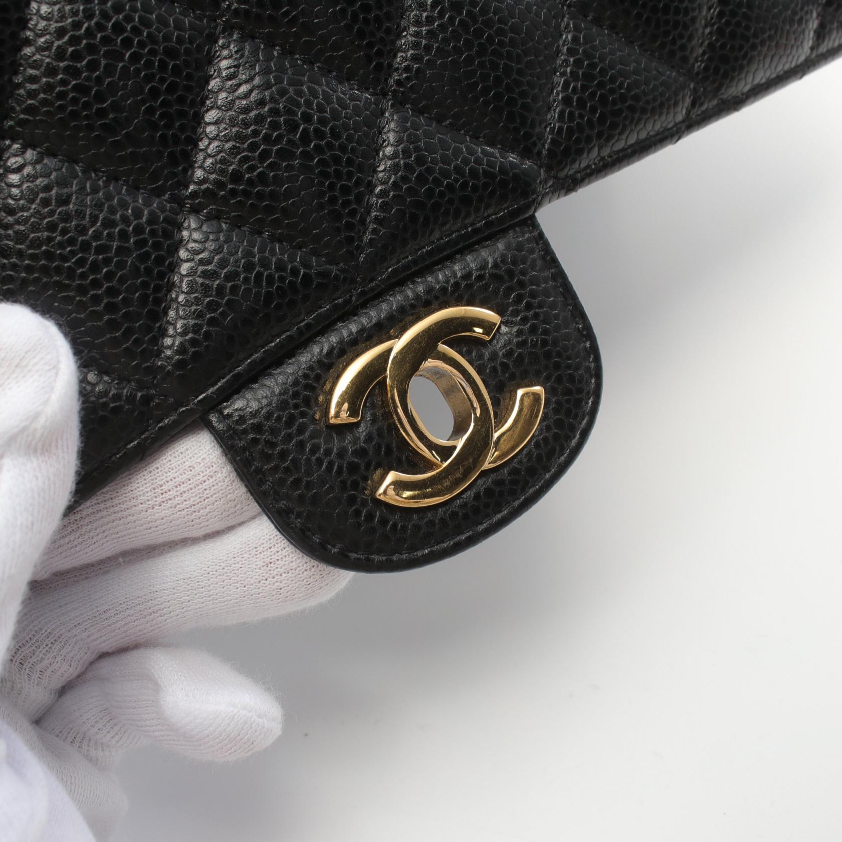 Chanel Matelasse W Flap Leather Shoulder Bag