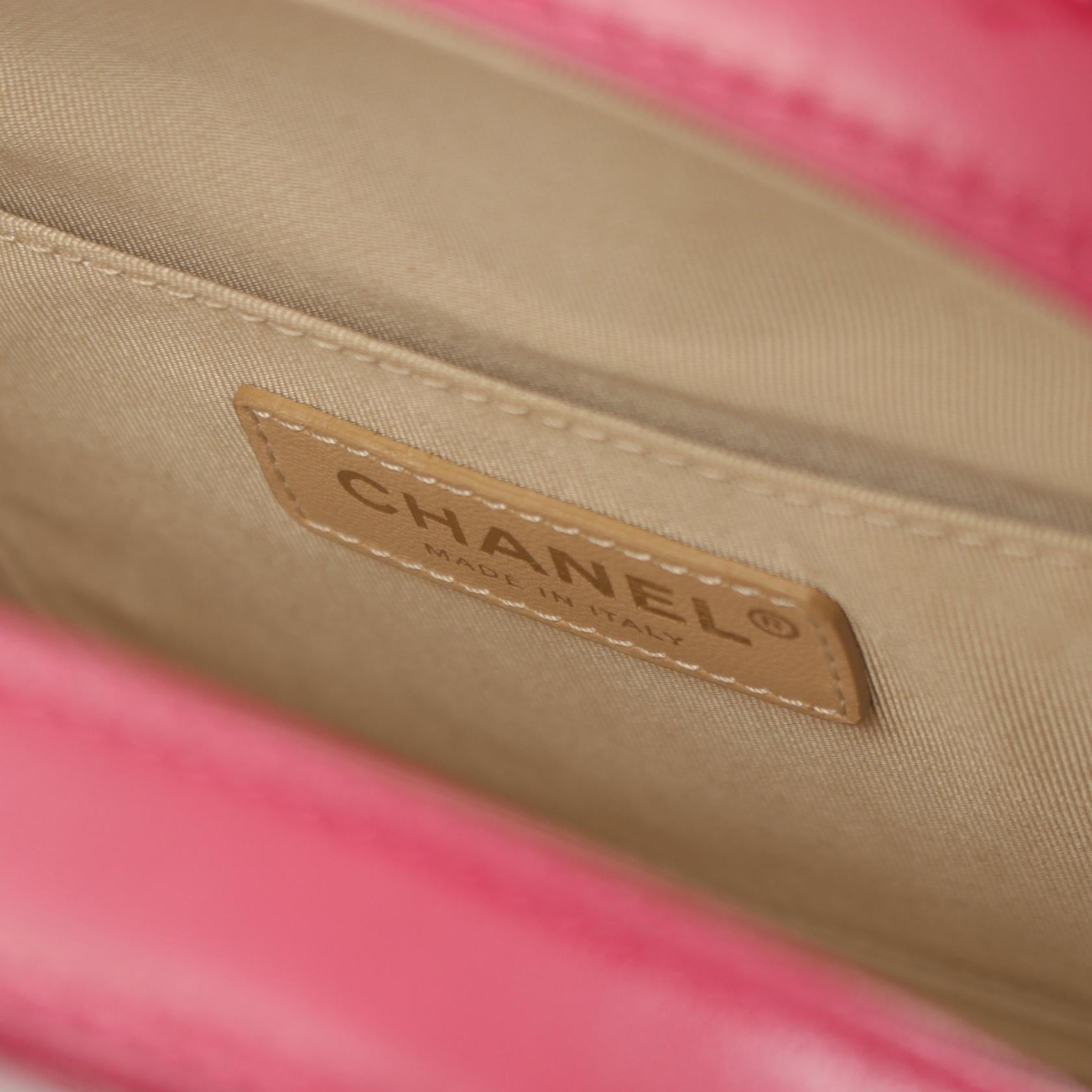 Chanel Matelasse Leather Handbag Pink