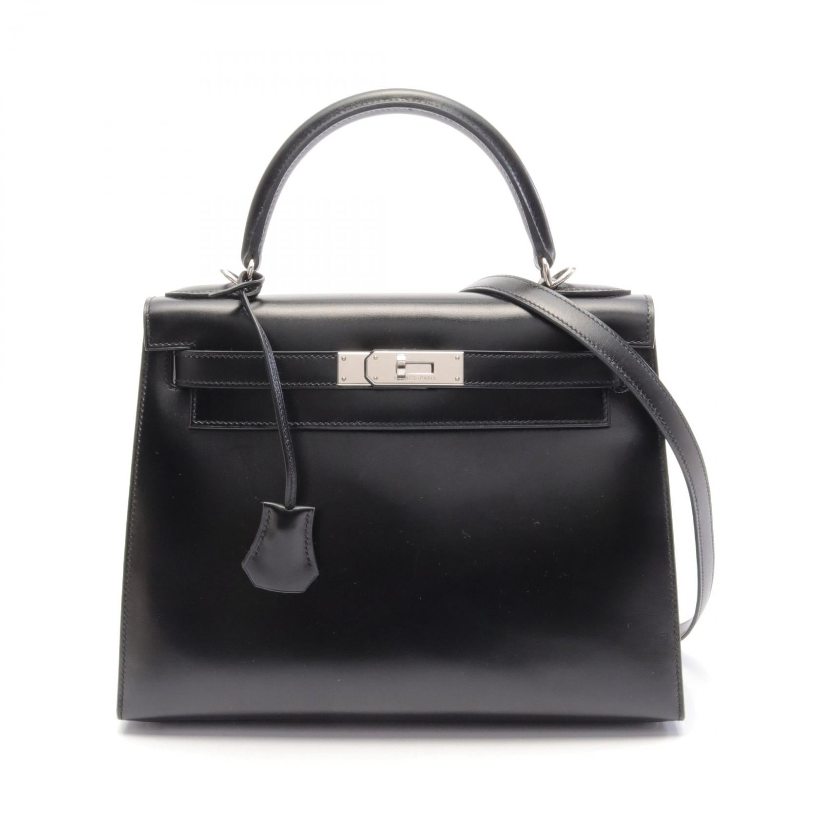 Hermes Kelly 28 Handbag Box Calf Leather