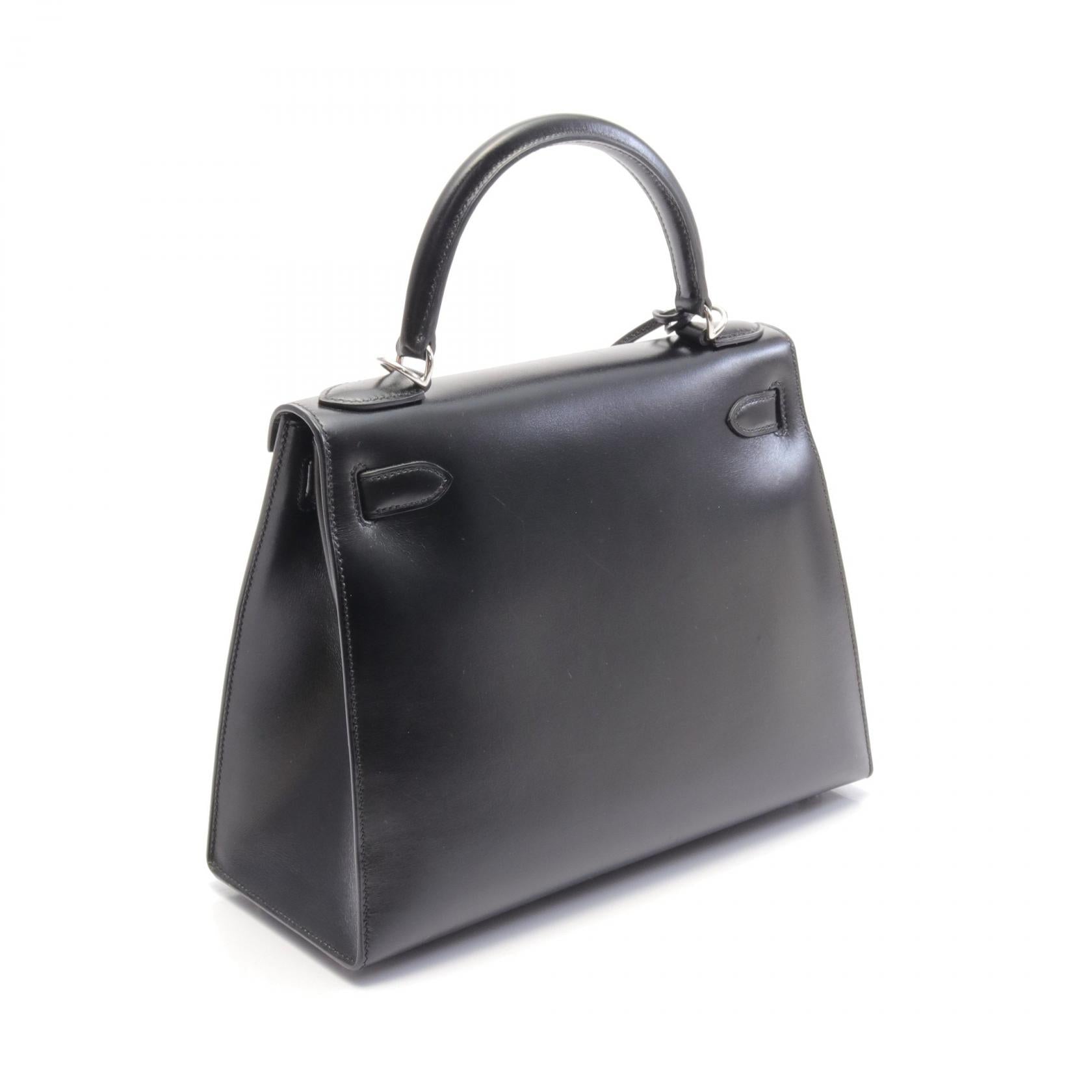 Hermes Kelly 28 Handbag Box Calf Leather