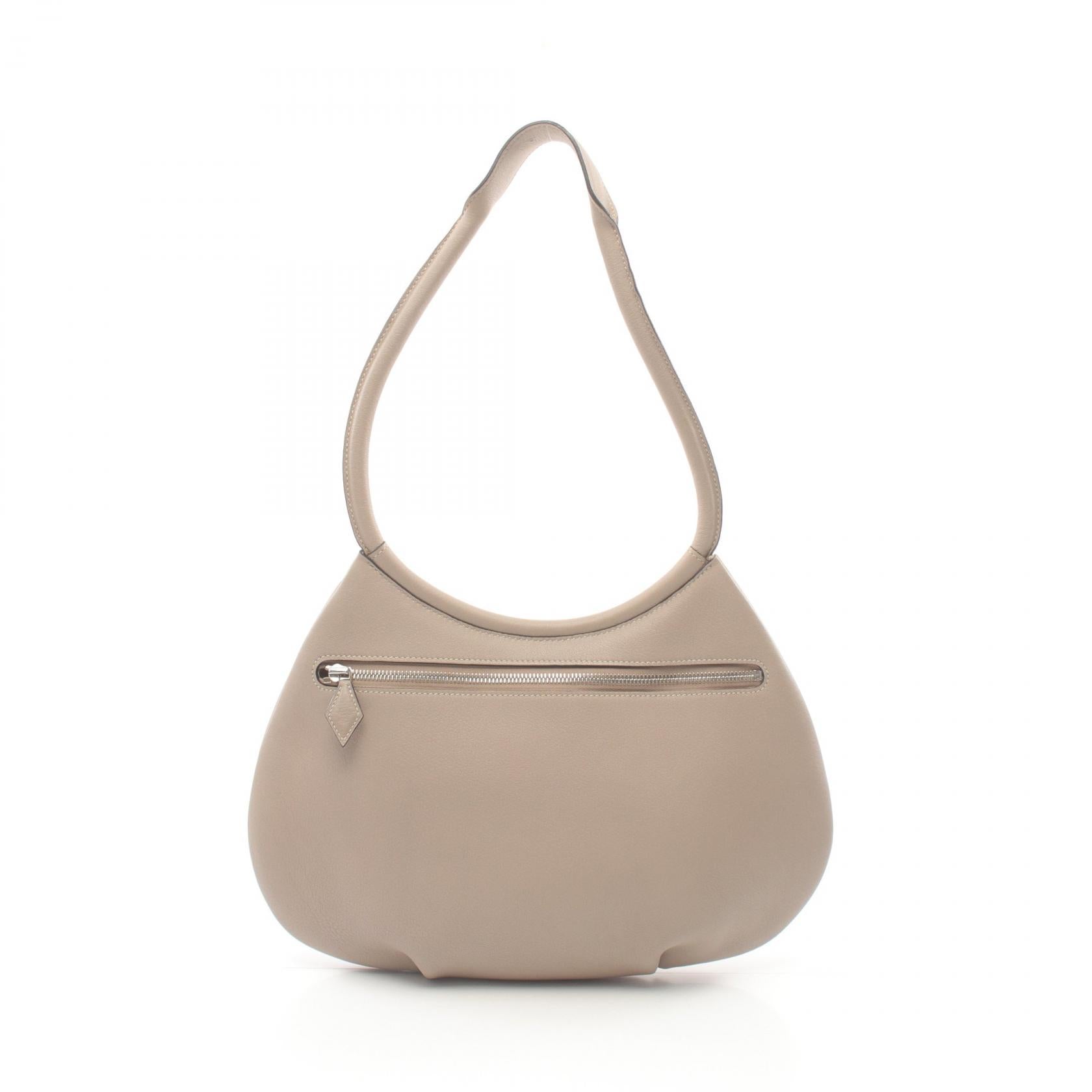 Hermes Evercolor Cacahuete Shoulder Bag Beige