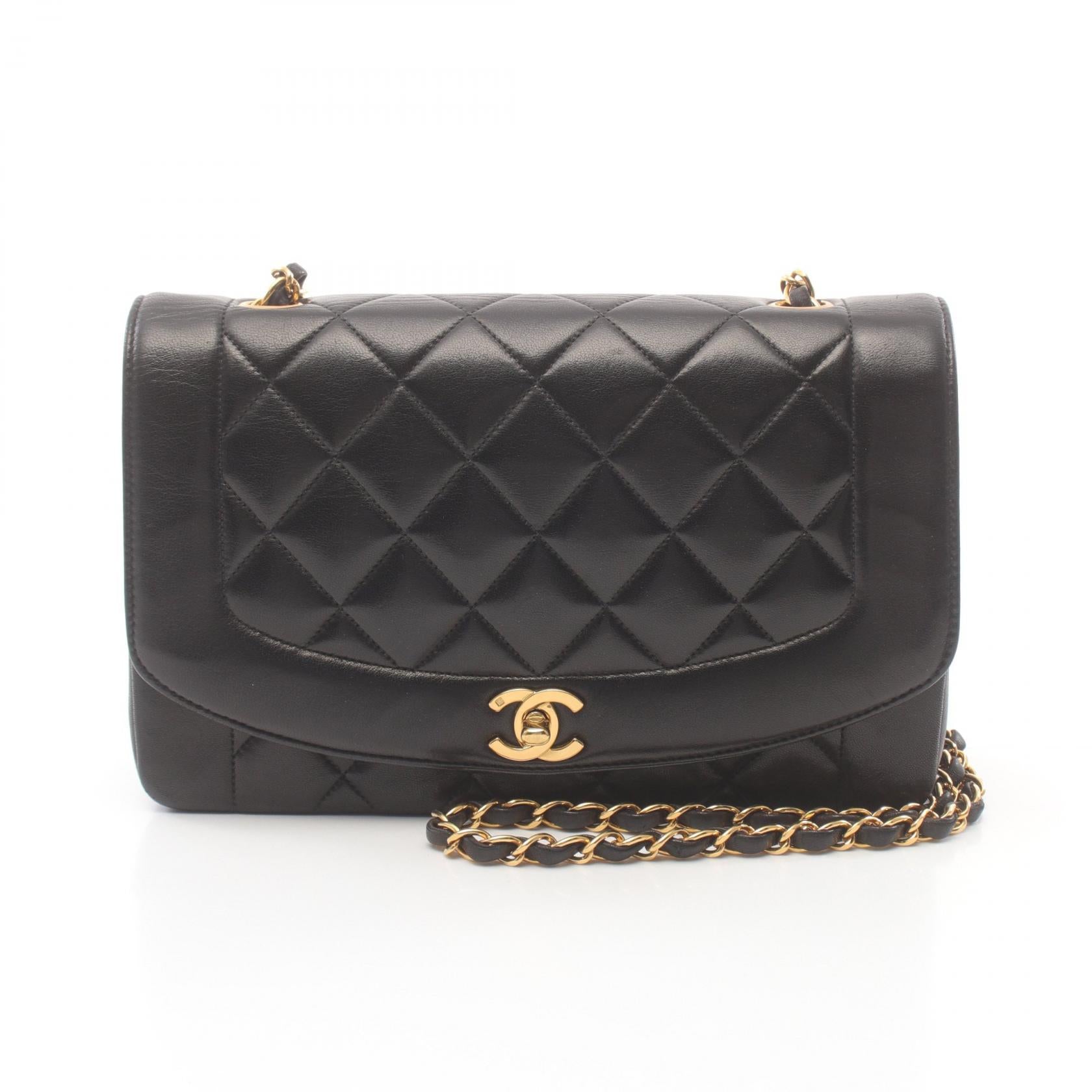 Chanel Lambskin Diana Flap Shoulder Bag A01165