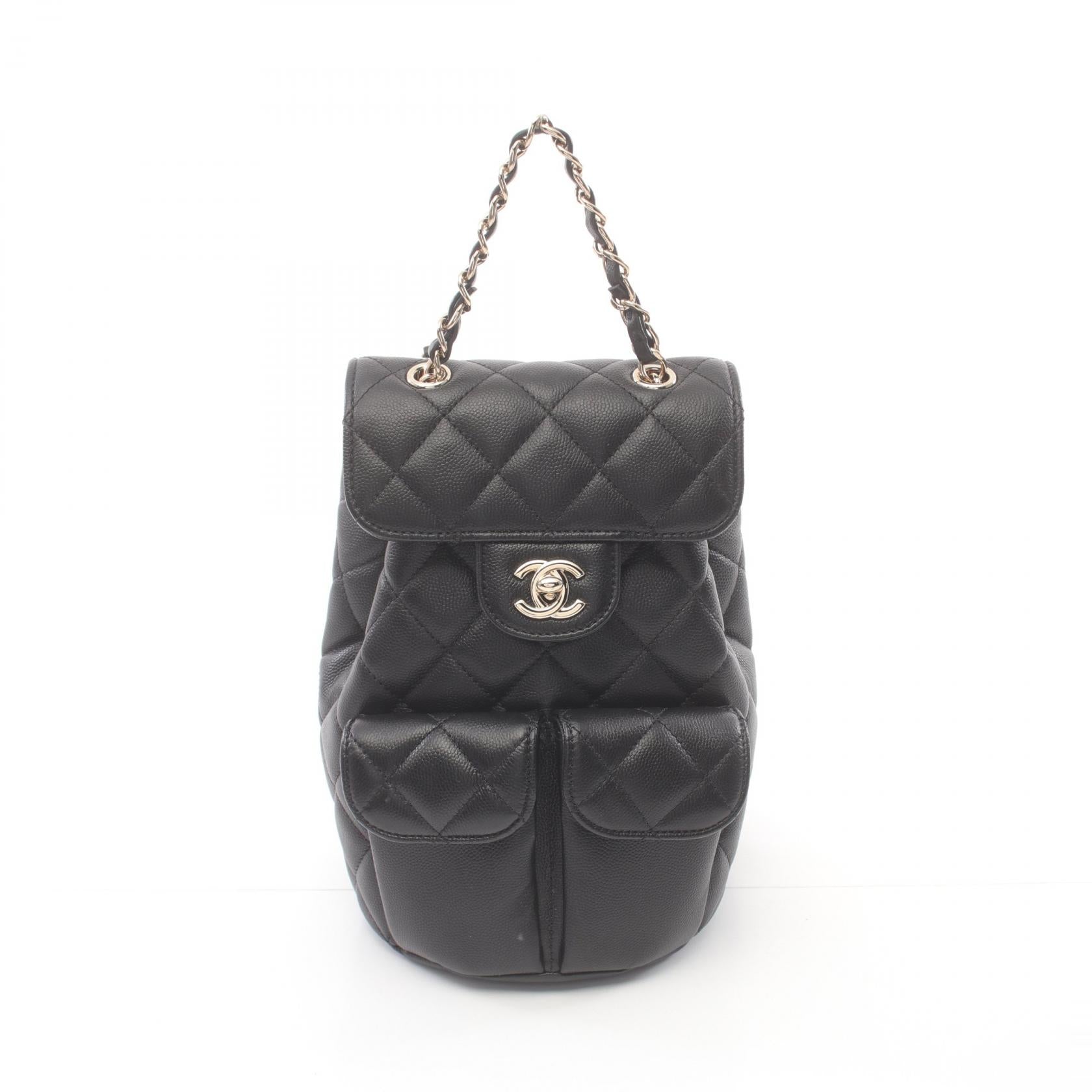 Chanel Caviar Skin Matelasse Backpack Black