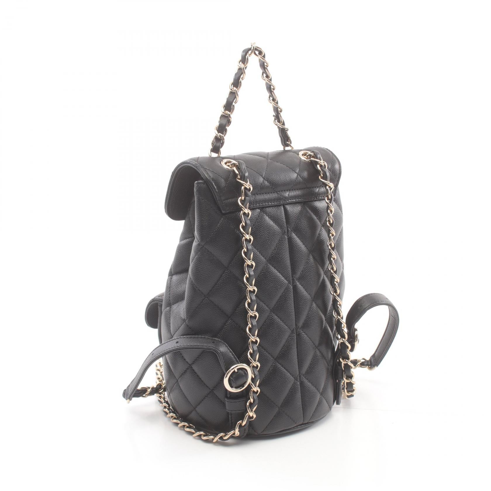 Chanel Caviar Skin Matelasse Backpack Black