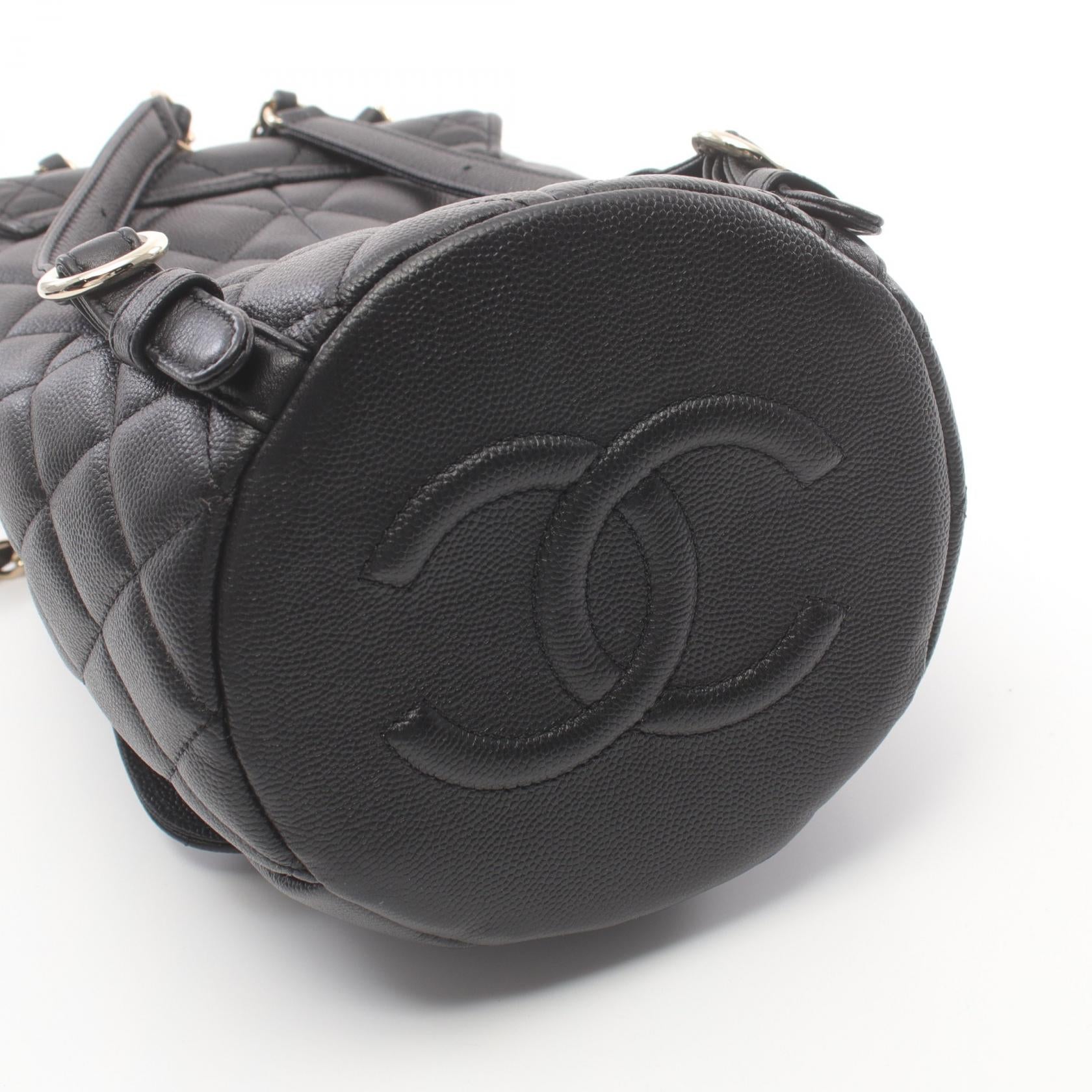 Chanel Caviar Skin Matelasse Backpack Black