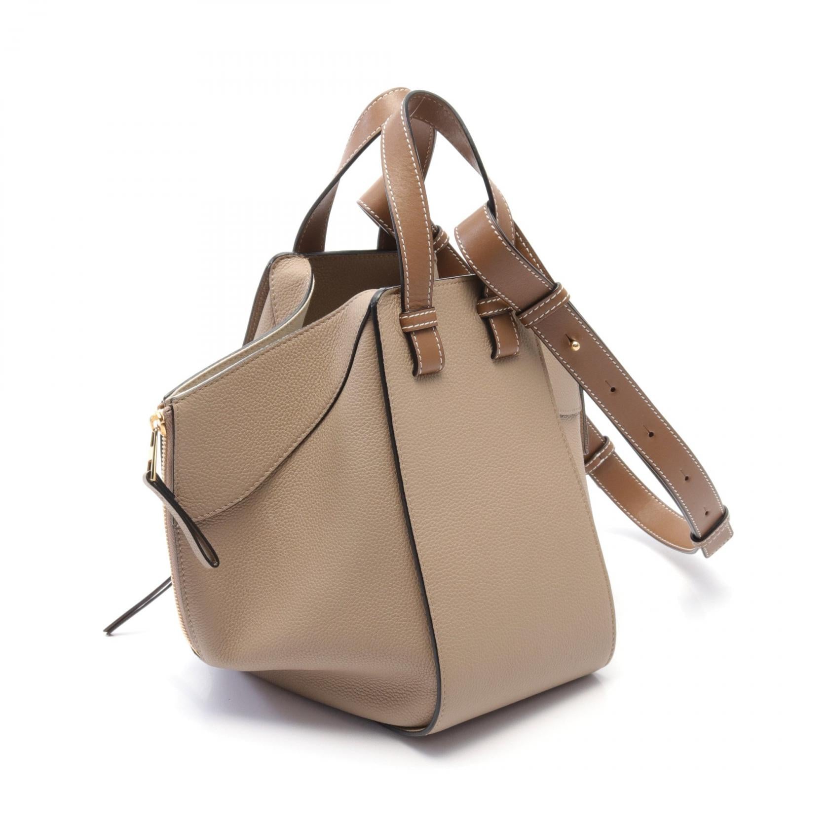 Loewe Hammock Small Leather Handbag Beige/Brown