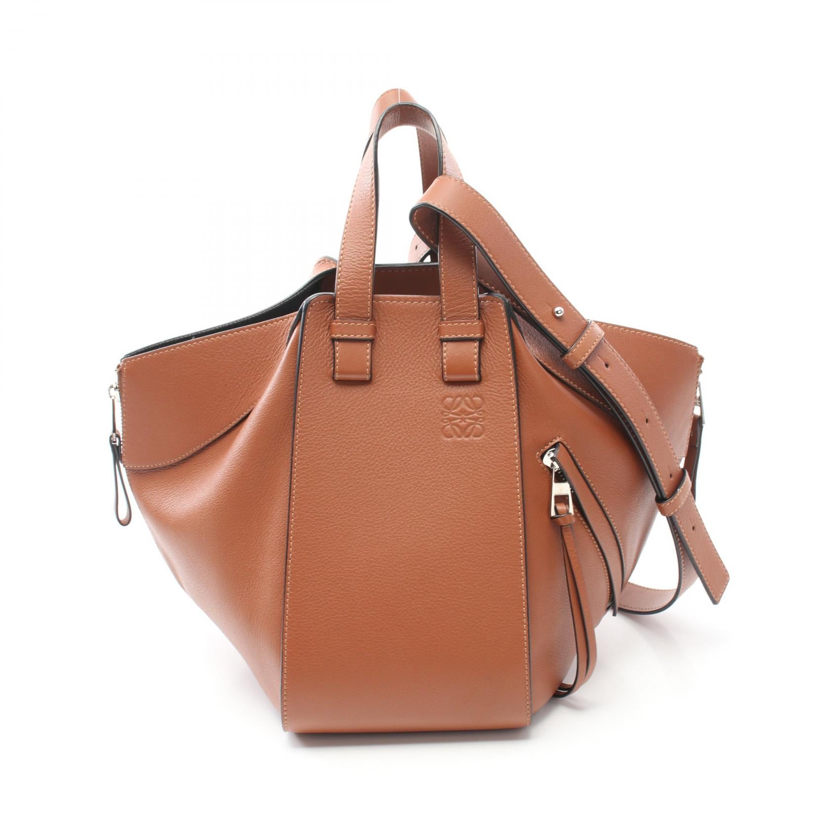 Loewe Hammock Small Leather Handbag Brown