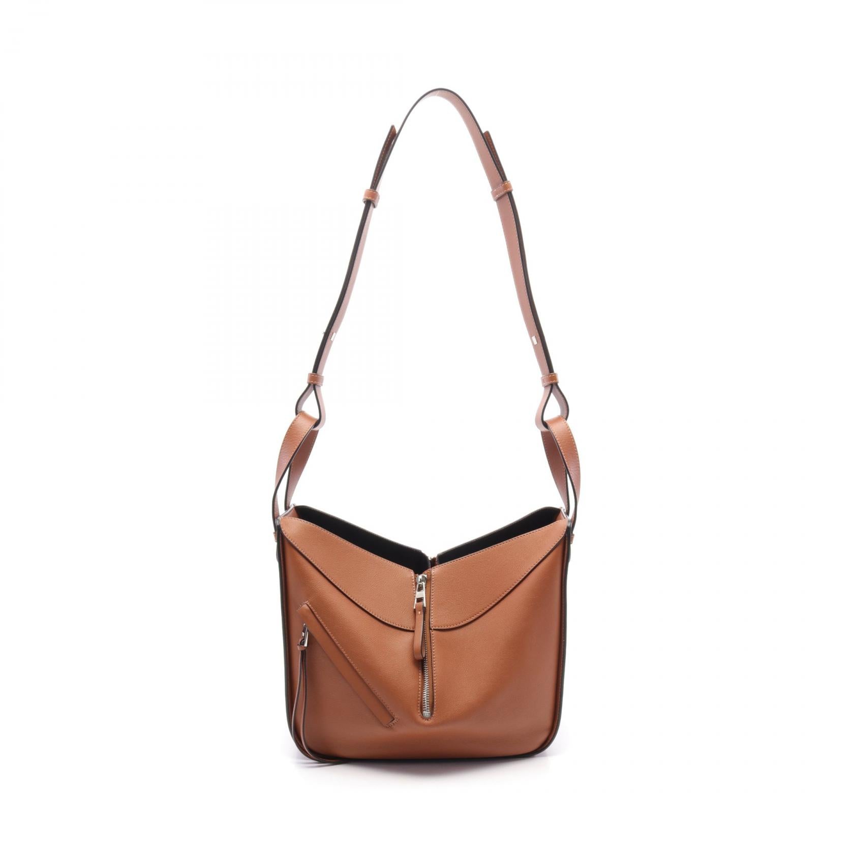 Loewe Hammock Small Leather Handbag Brown