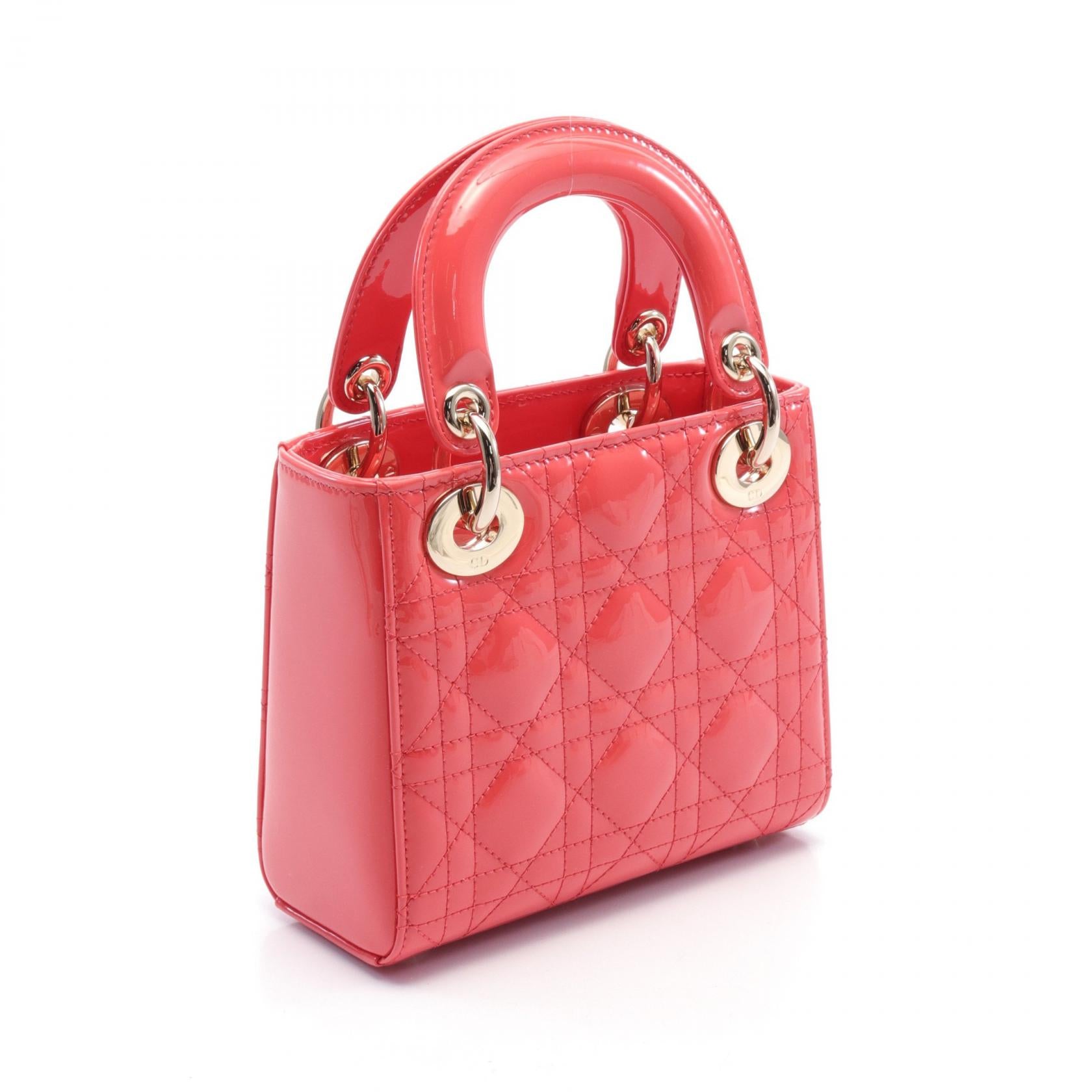 Dior Lady Dior Mini Cannage Handbag Red