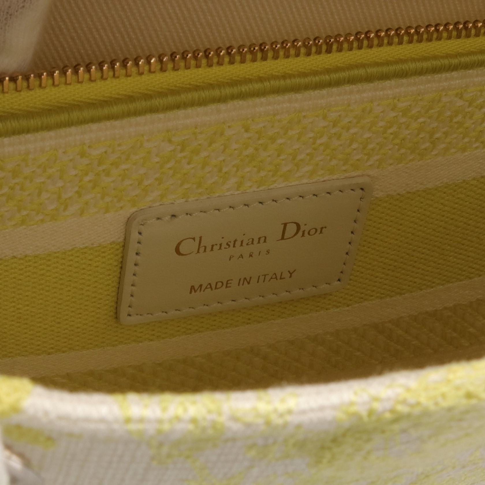 Christian Dior Lady D-Lite Medium Canvas Handbag