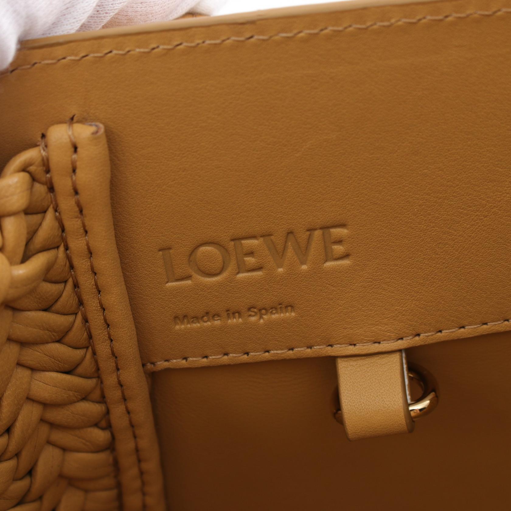 Loewe Leather Hammock Compact Handbag Brown