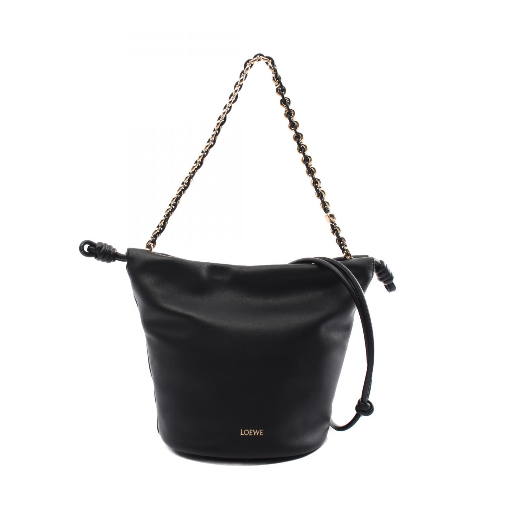 Loewe Flamenco Leather Bucket Shoulder Bag