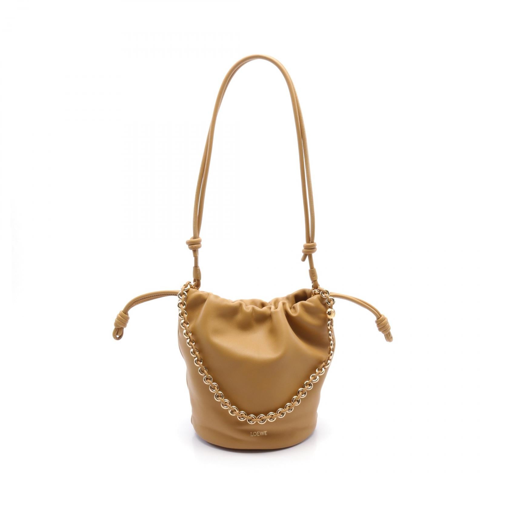 Loewe Flamenco Leather Bucket Shoulder Bag