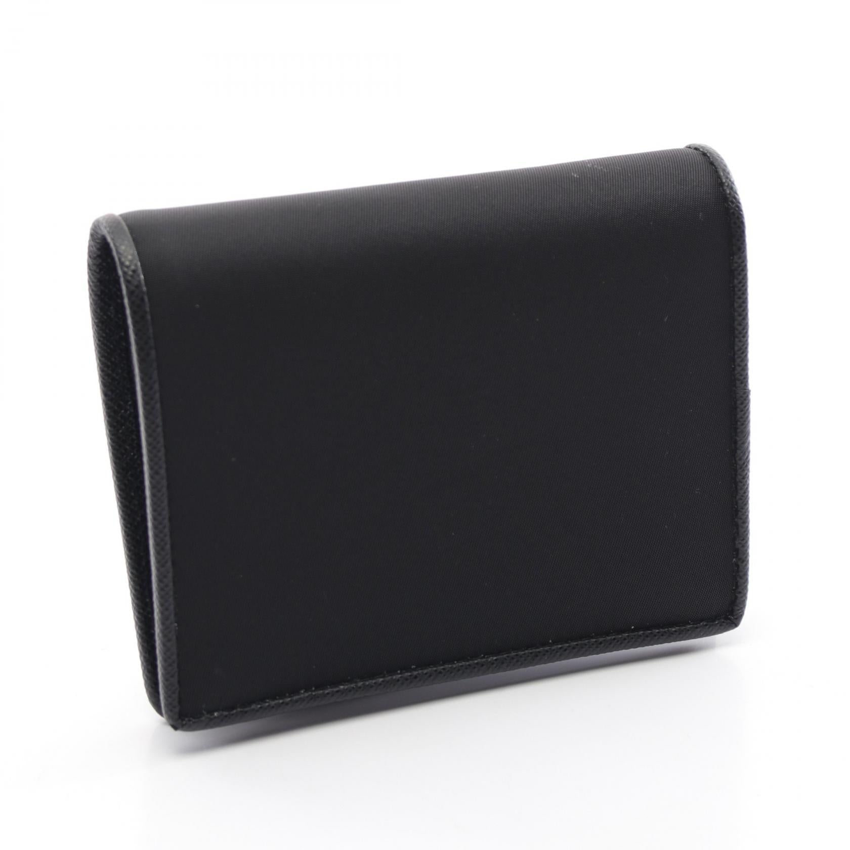 Prada Nylon Leather TESSUTO Wallet Black