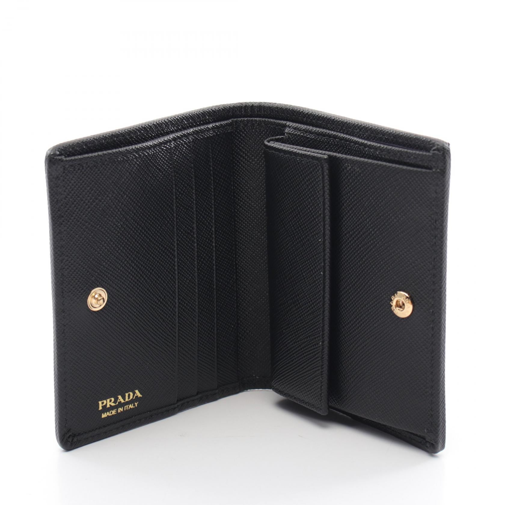 Prada Nylon Leather TESSUTO Wallet Black