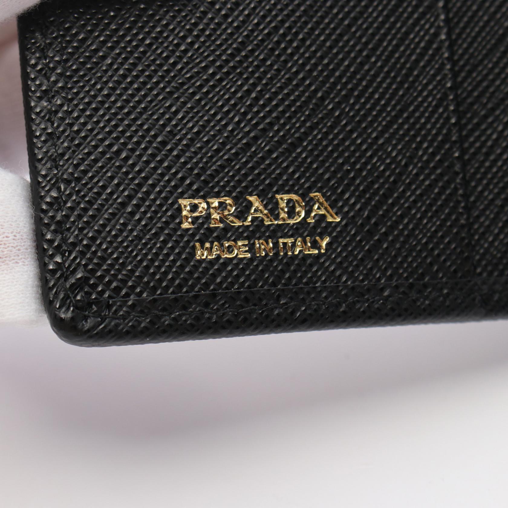 Prada Nylon Leather TESSUTO Wallet Black