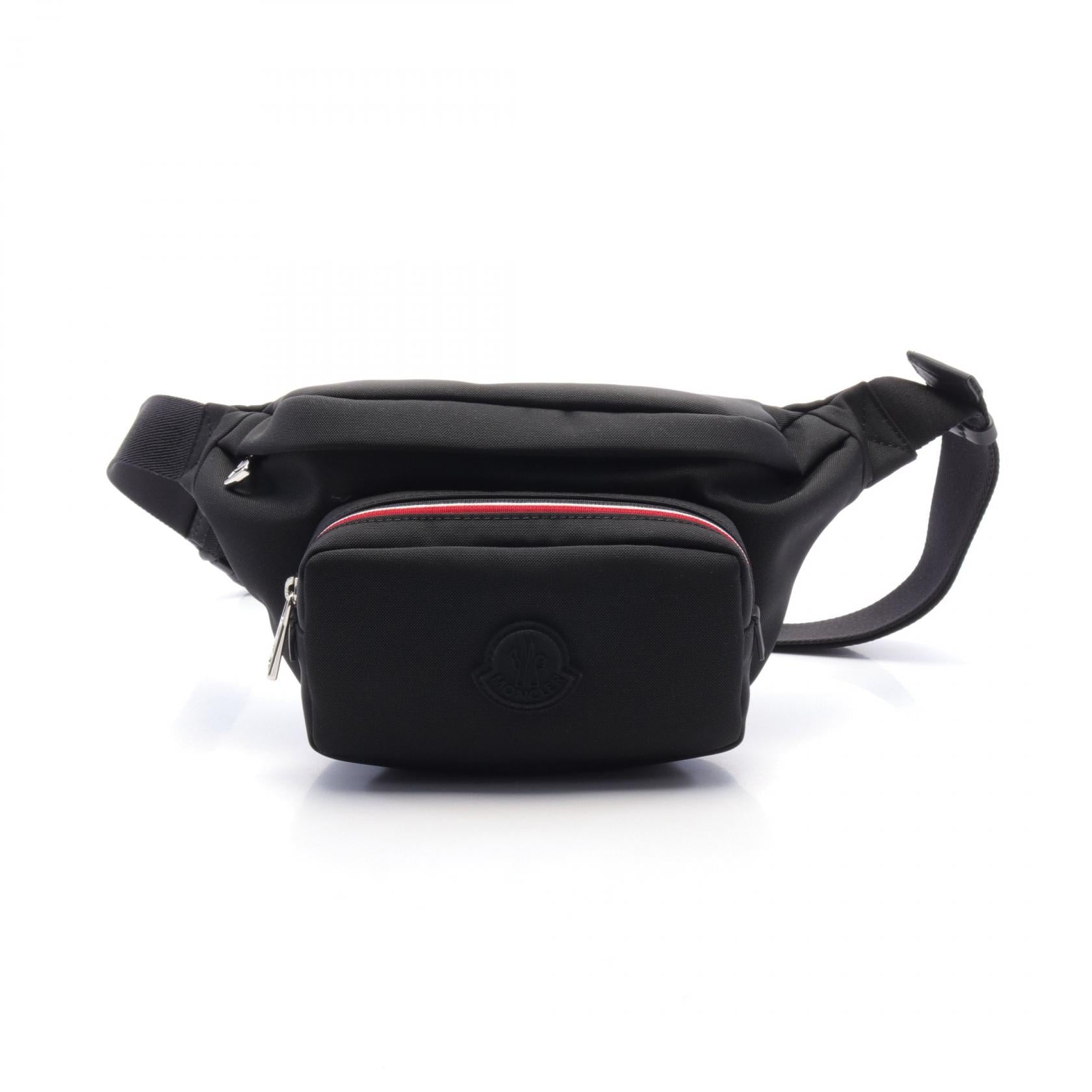 Moncler DURANCE Nylon Waist Bag Black/Red