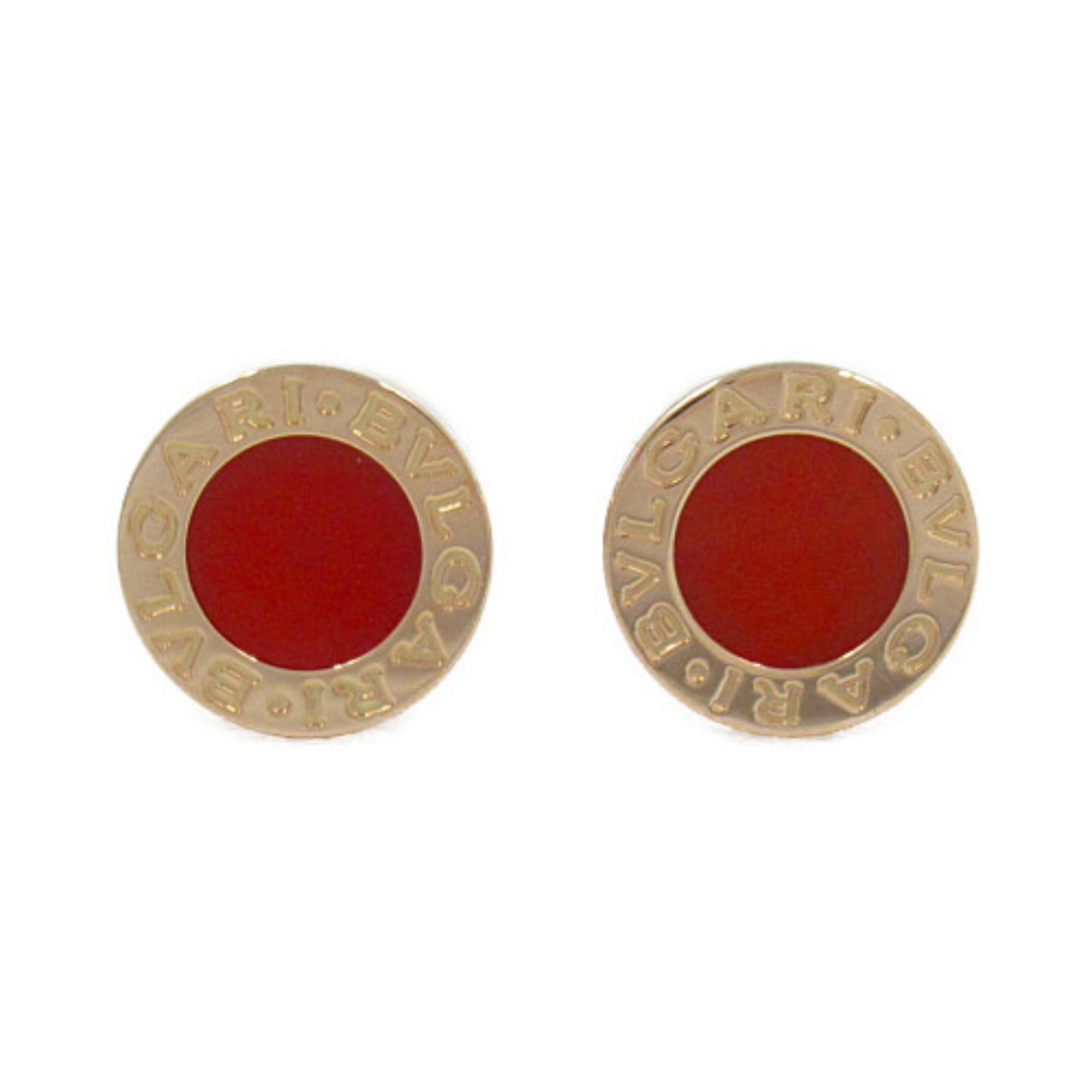 Bvlgari Carnelian K18PG Pink Gold Earrings