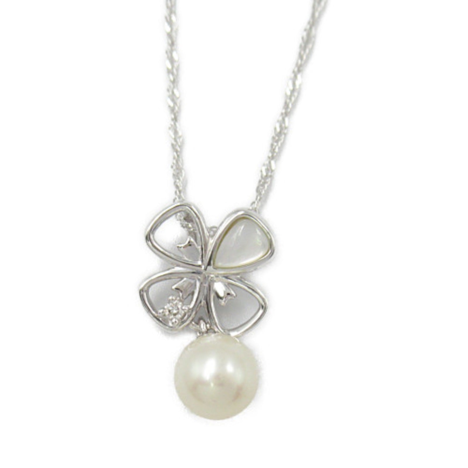 Tasaki Diamond Pearl Shell Necklace K18WG