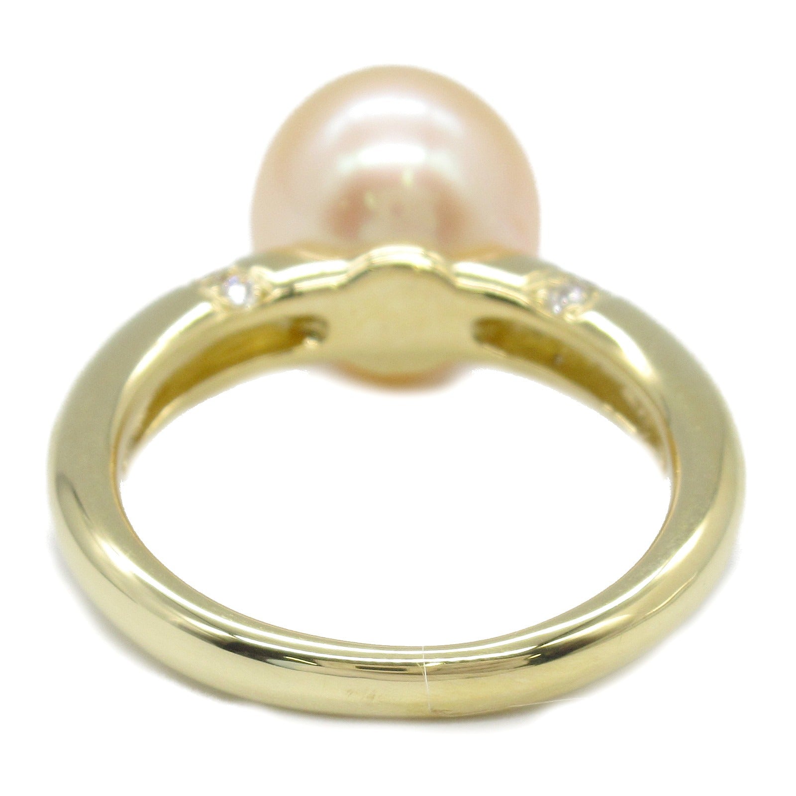 Mikimoto Freshwater Pearl Diamond Ring K18 YG