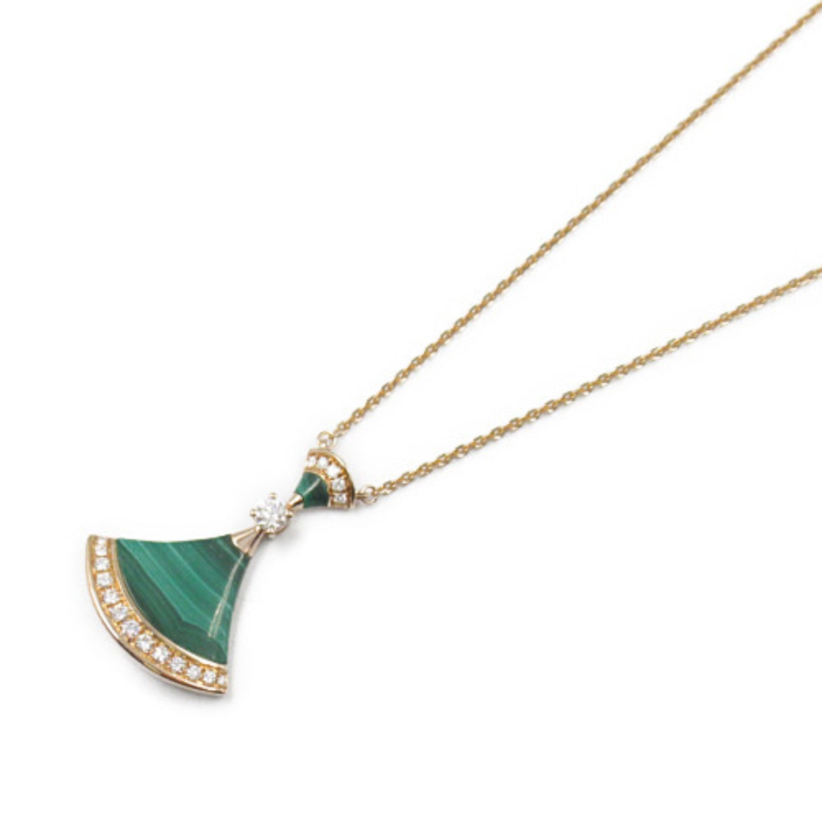 Bvlgari Diva Dream Malachite Diamond Necklace K18PG