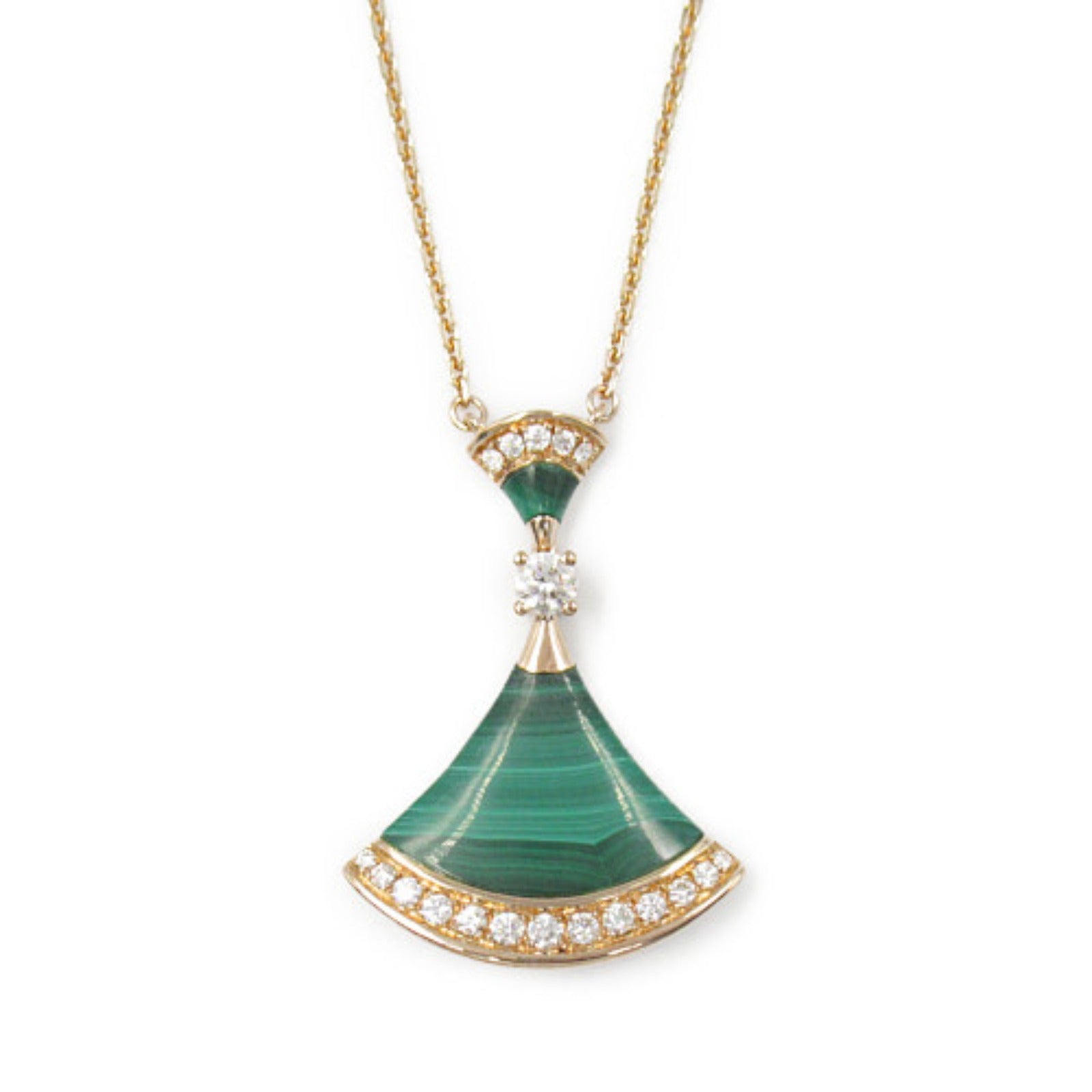 Bvlgari Diva Dream Malachite Diamond Necklace K18PG