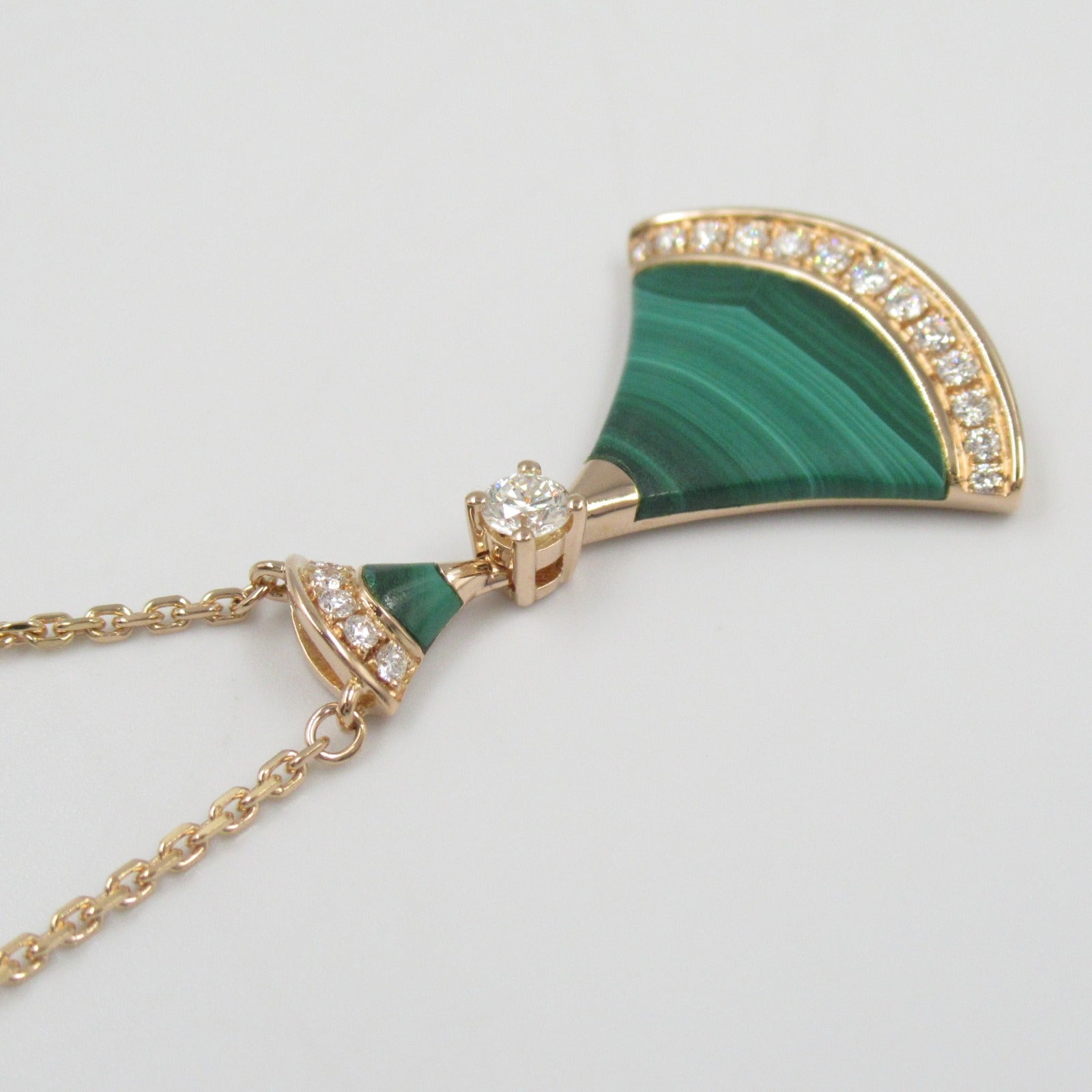 Bvlgari Diva Dream Malachite Diamond Necklace K18PG