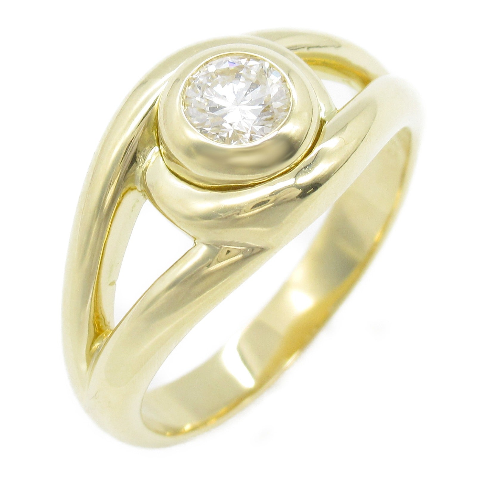 Cartier Vintage Diamond Ring K18 Yellow Gold