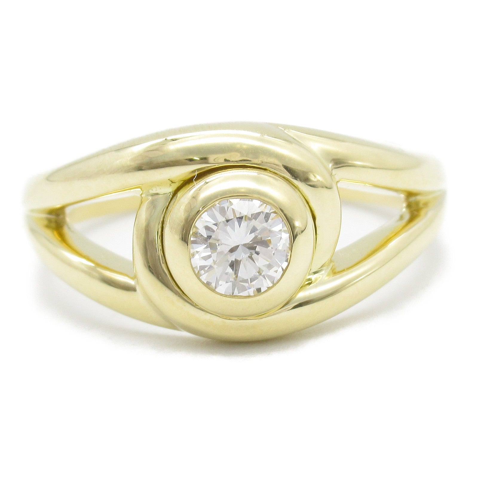 Cartier Vintage Diamond Ring K18 Yellow Gold