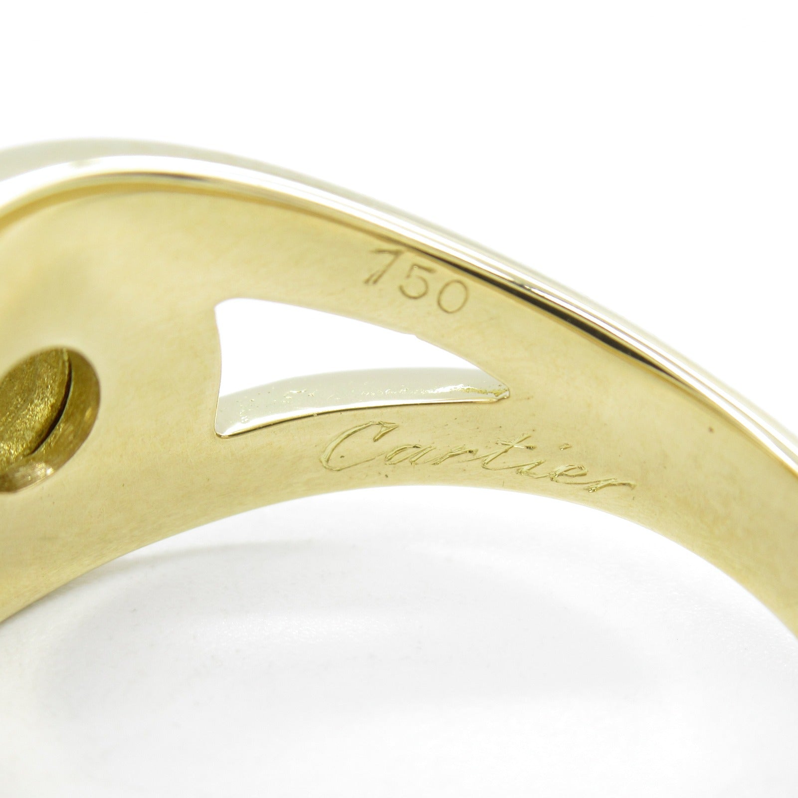 Cartier Vintage Diamond Ring K18 Yellow Gold