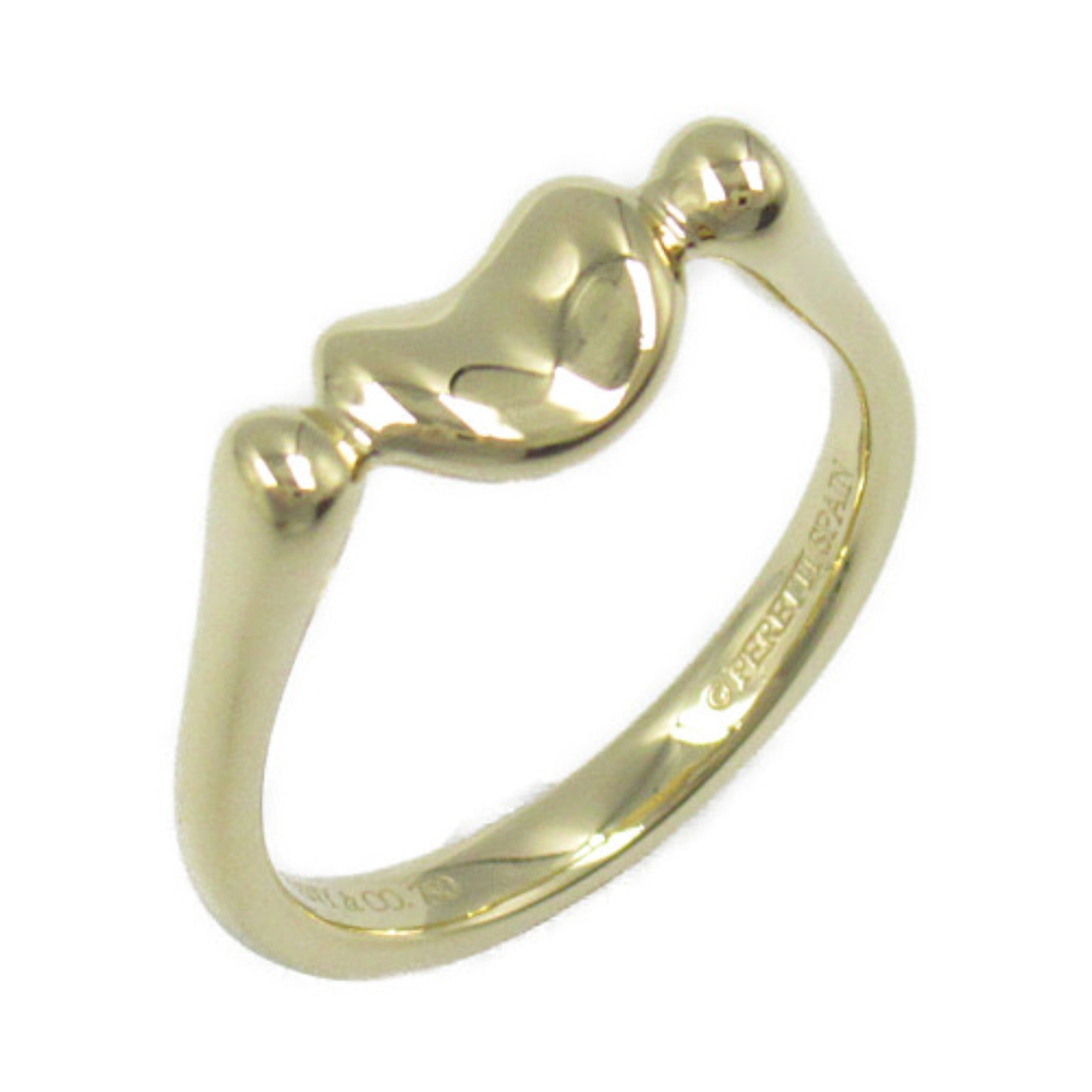 Tiffany & Co K18 Yellow Gold Bean Ring