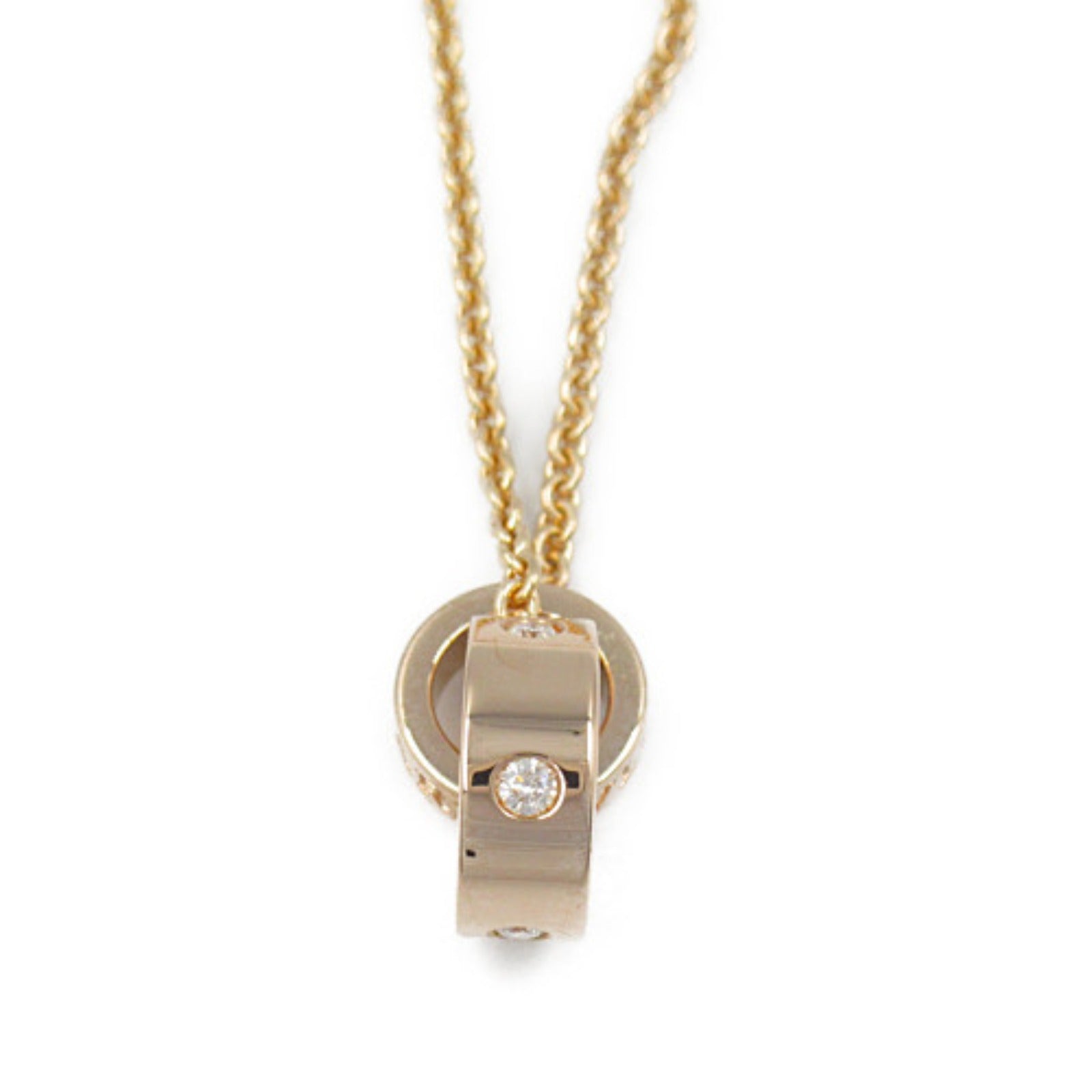 Bvlgari Diamond Necklace K18PG Pink Gold