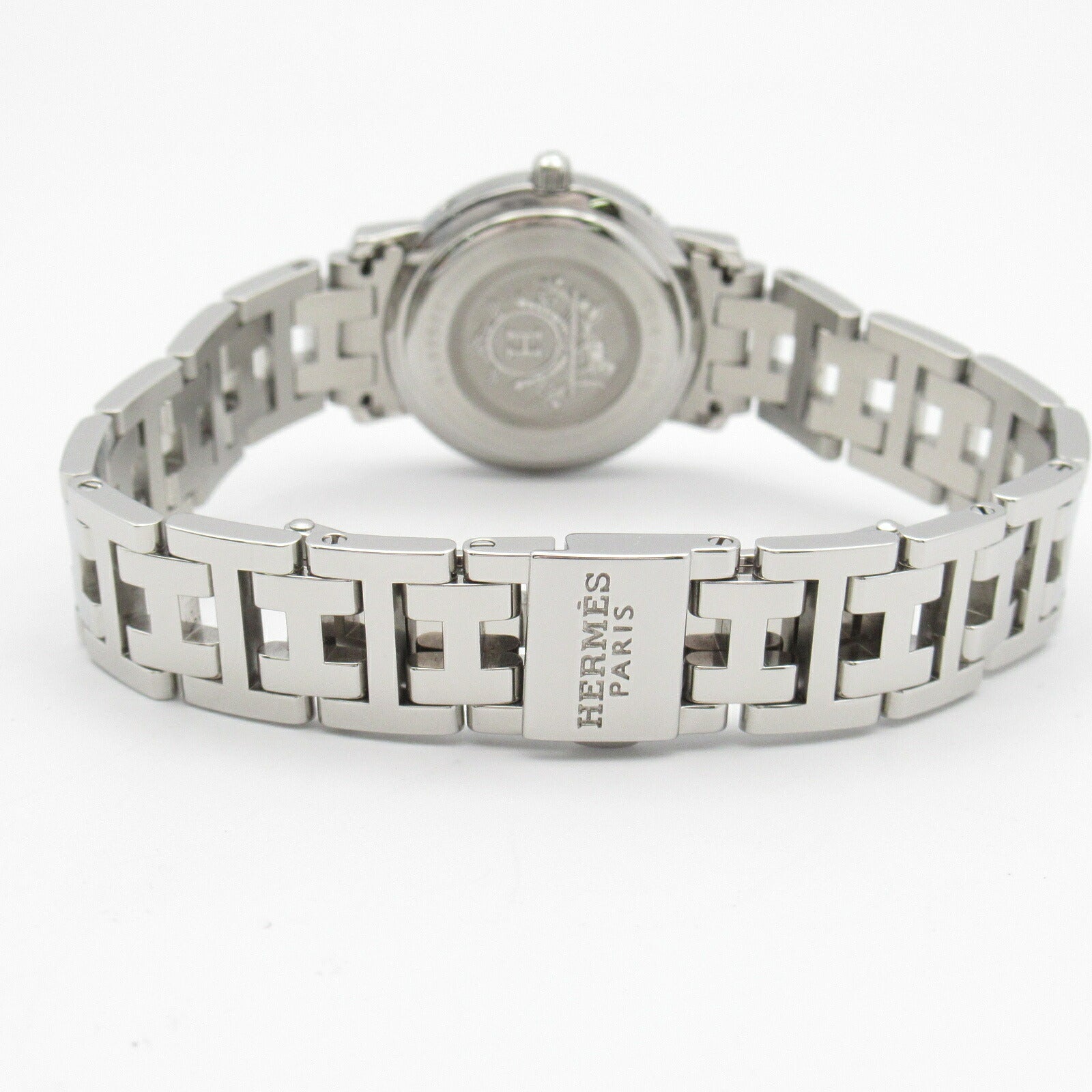 Hermes Clipper Nacre Diamond Quartz Watch