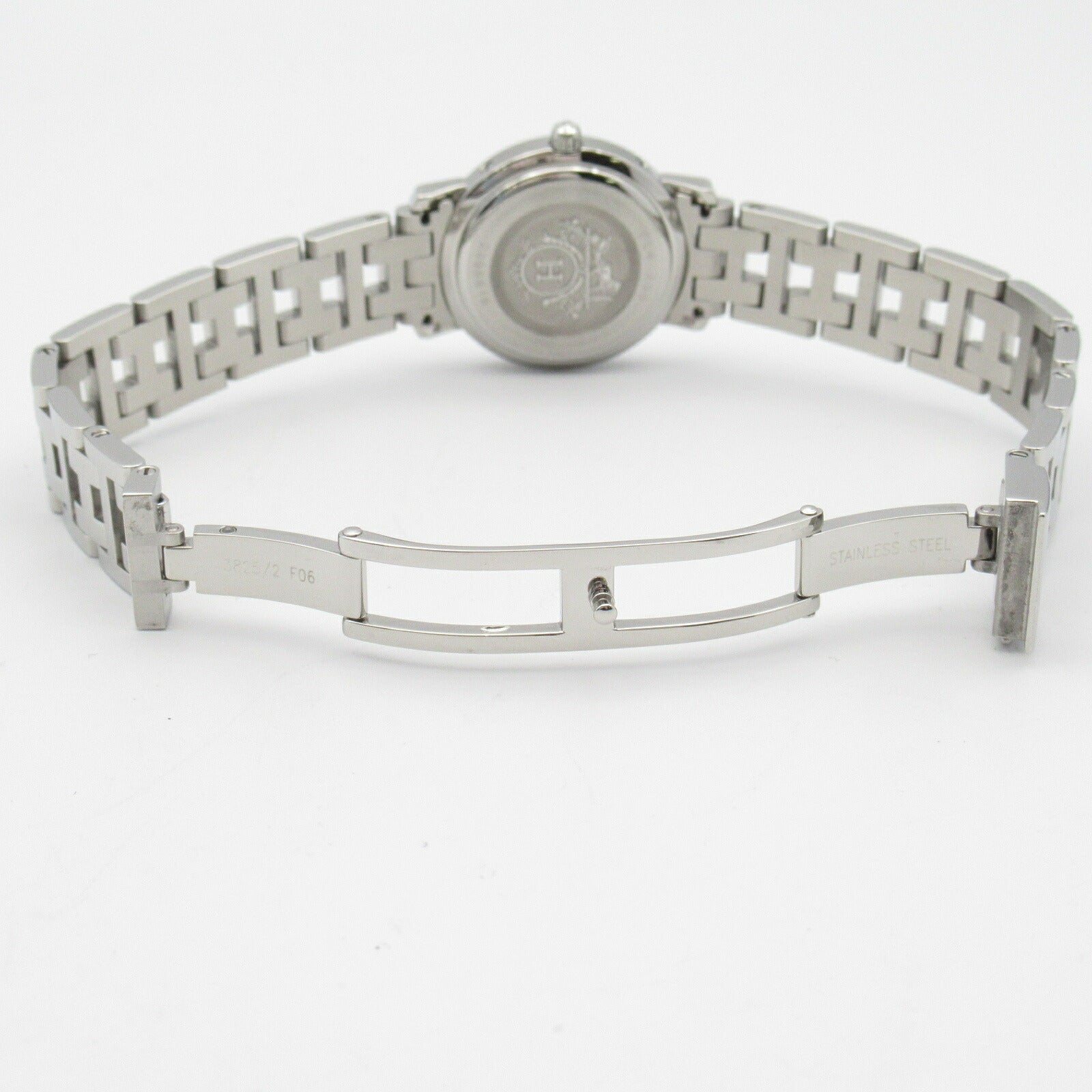 Hermes Clipper Nacre Diamond Quartz Watch