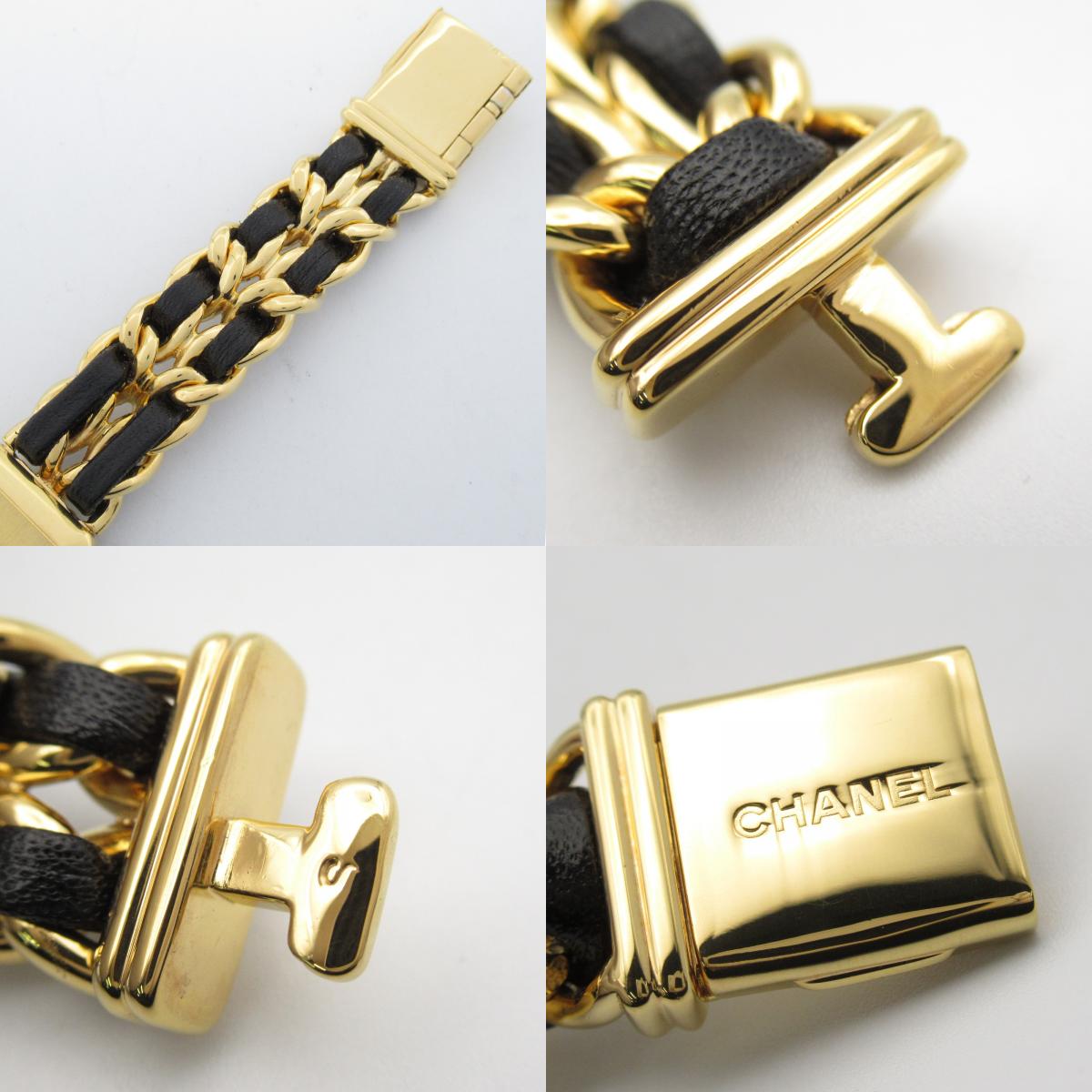 Chanel Premiere S Quartz Watch Gold Plated Leather