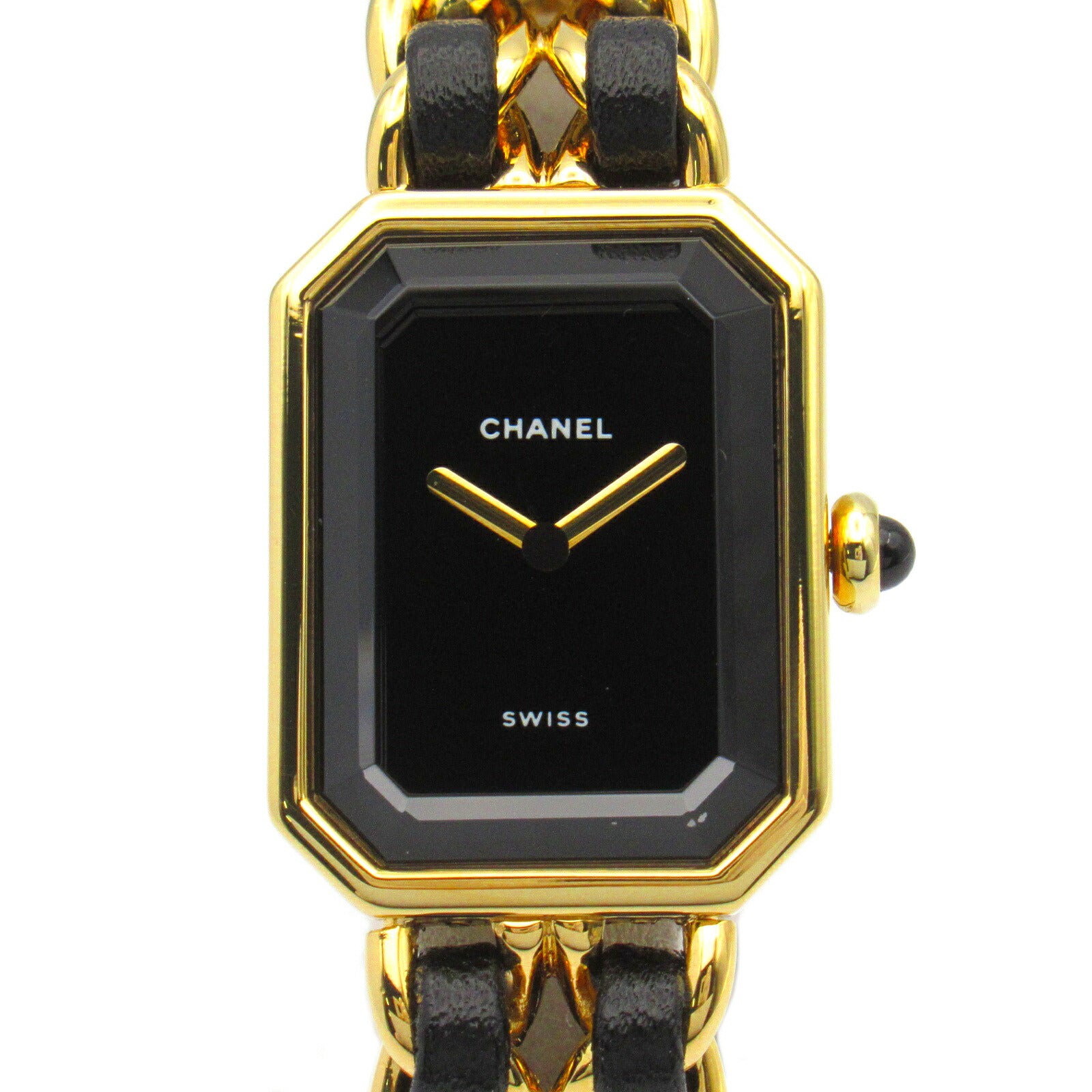 Chanel Premiere S Quartz Watch Gold Plated Leather