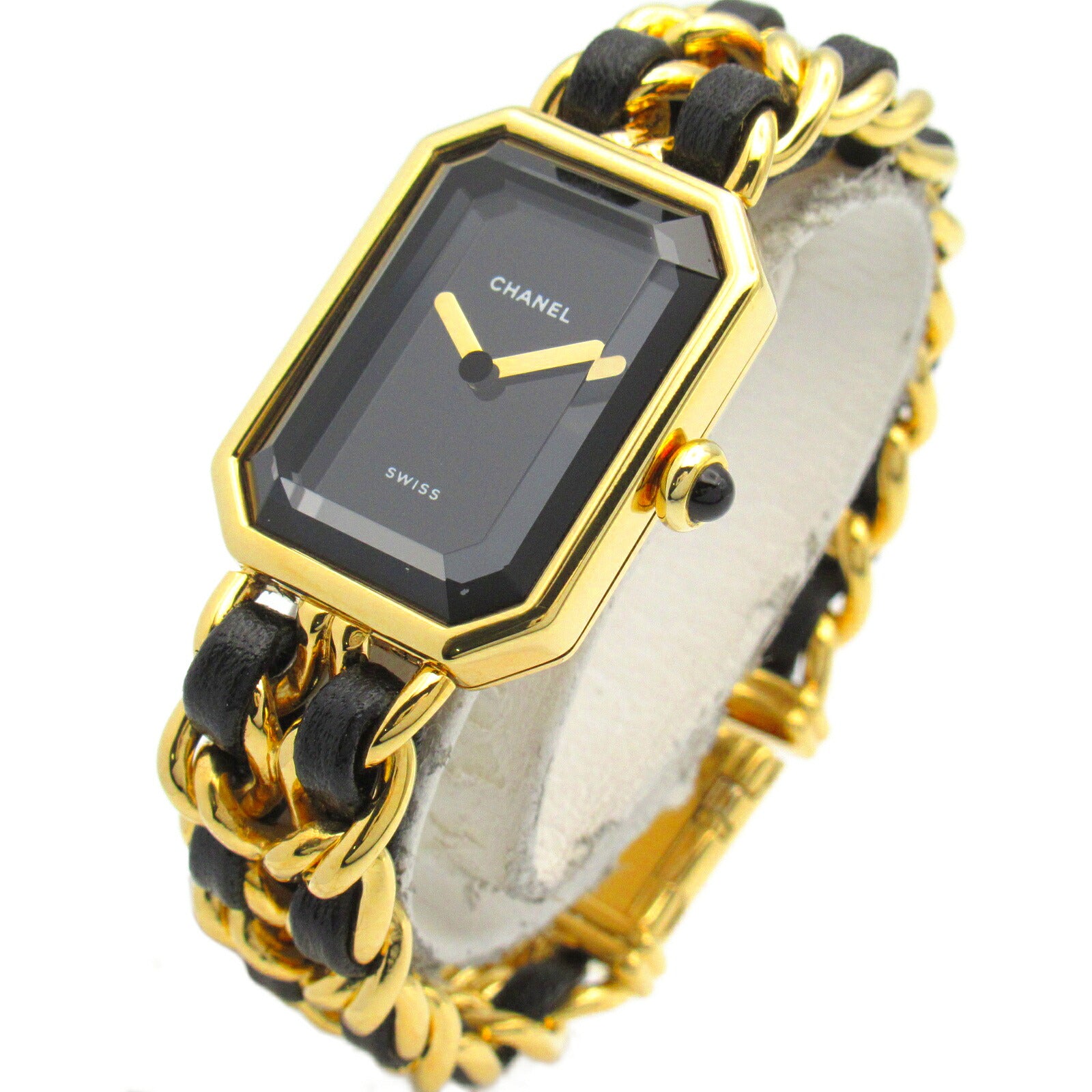 Chanel Premiere S Quartz Watch Gold Plated Leather